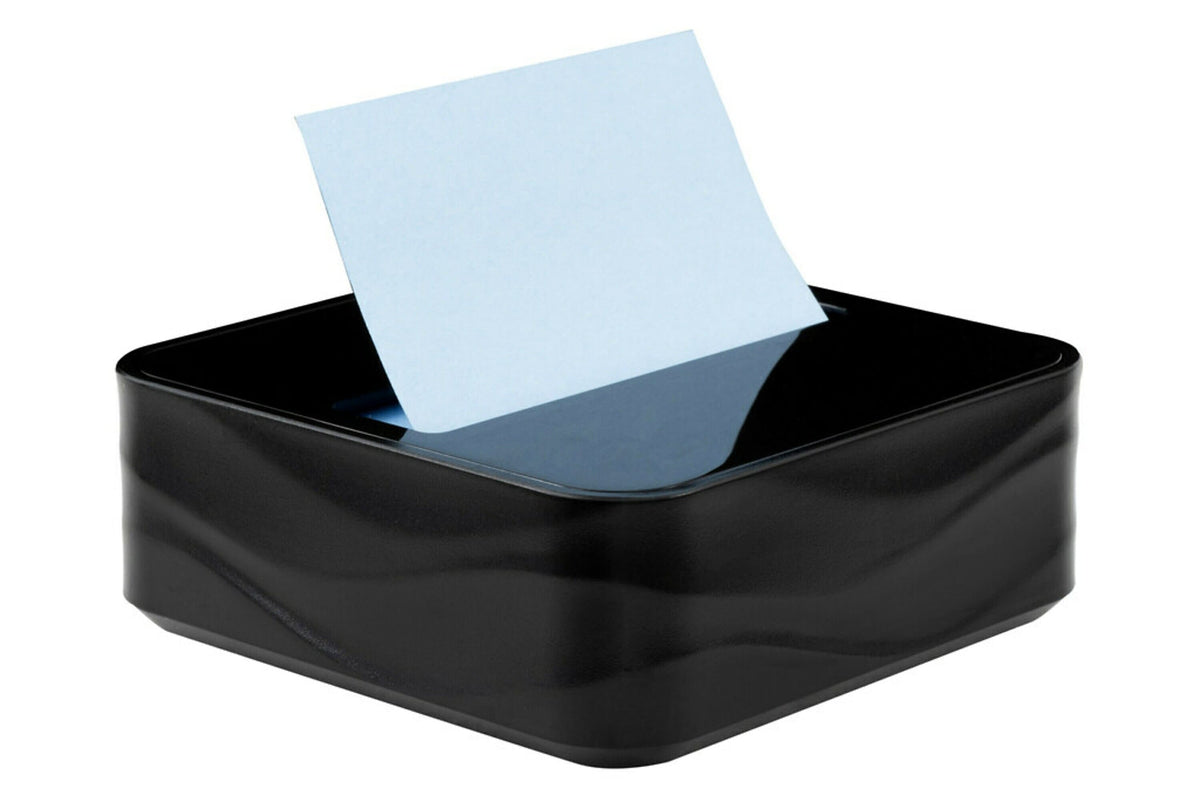 Post-it Pop-up Wave Design Dispenser with 3" x 3" Sticky Notes, Black