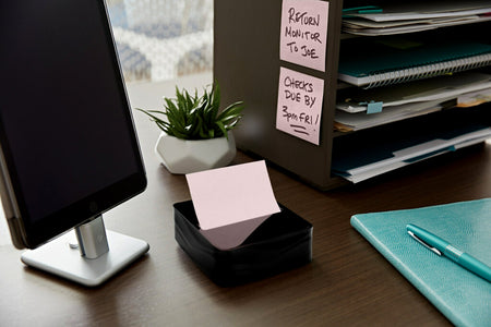 Post-it Pop-up Wave Design Dispenser with 3" x 3" Sticky Notes, Black