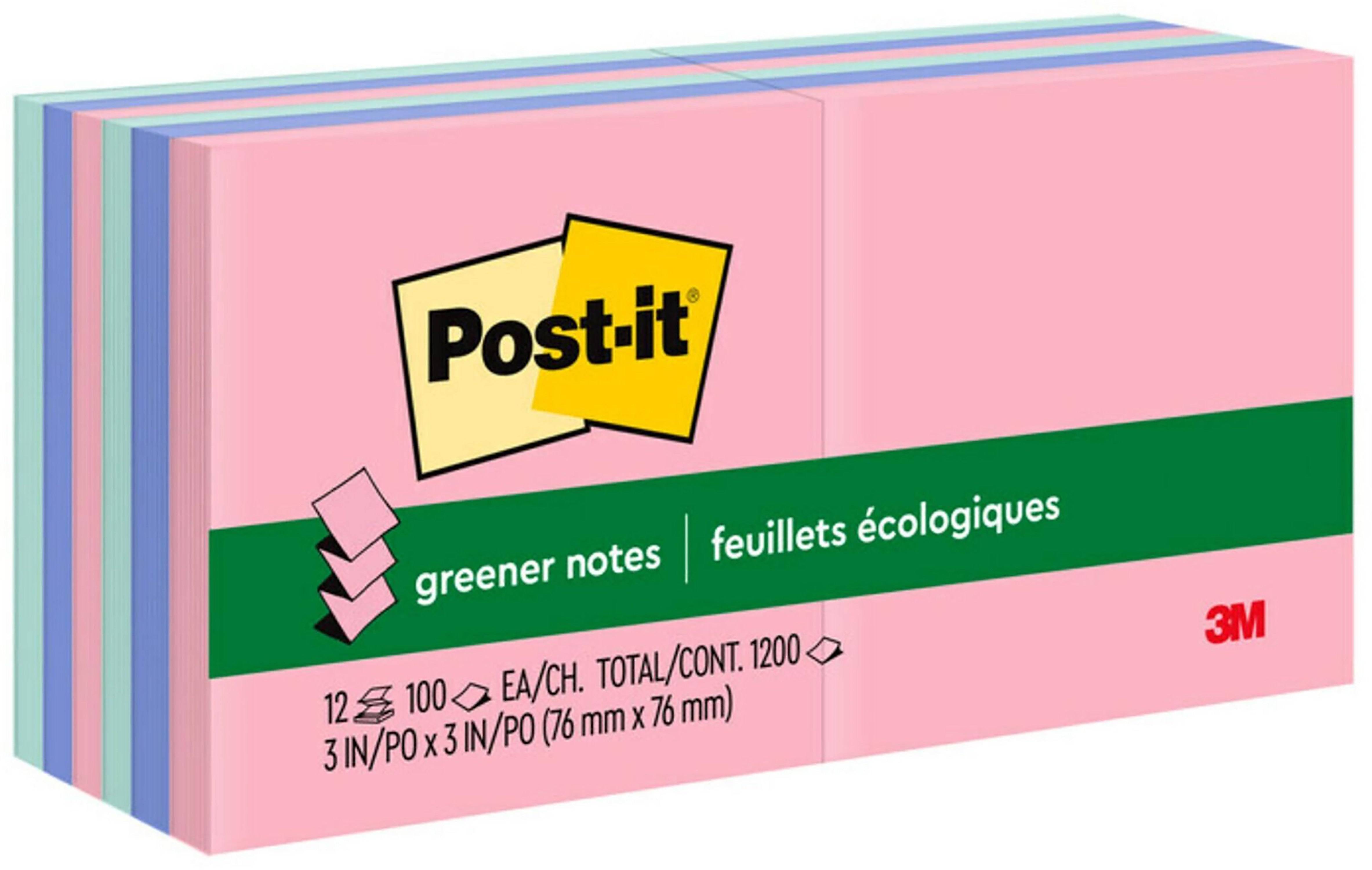 Post-it Recycled Pop-up Notes, 3