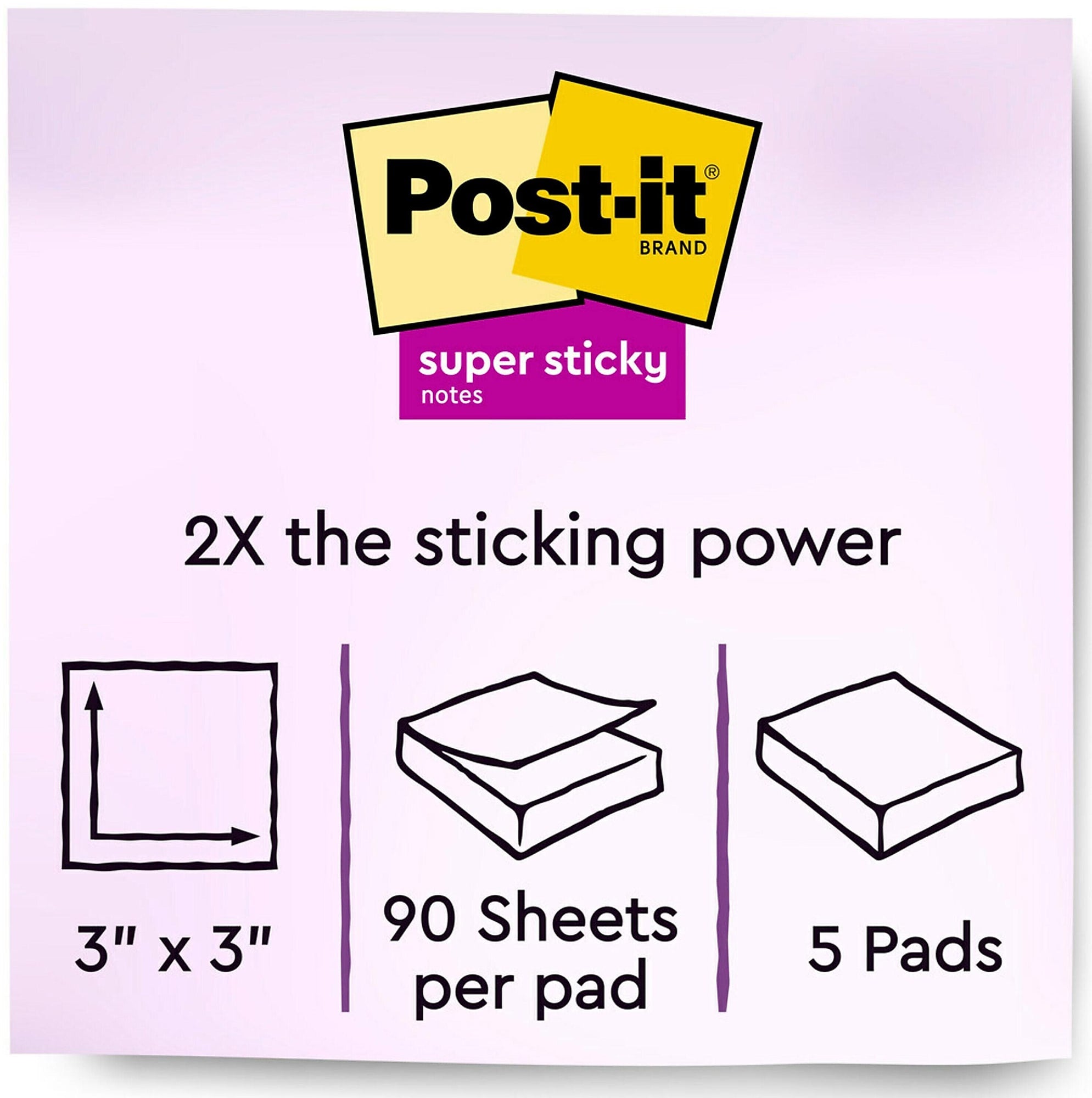 Post-it Recycled Super Sticky Notes, 3