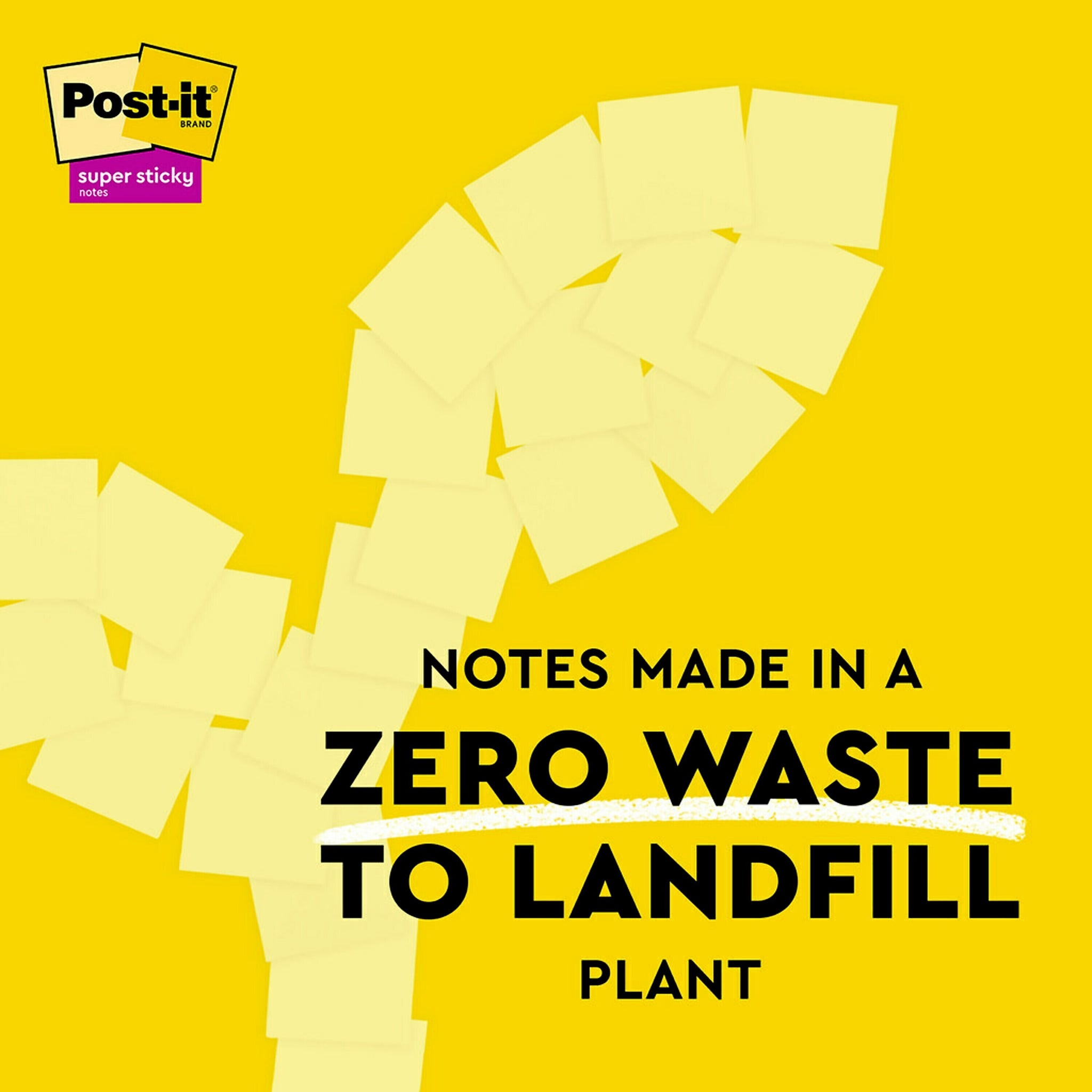 Post-it Recycled Super Sticky Notes, 3