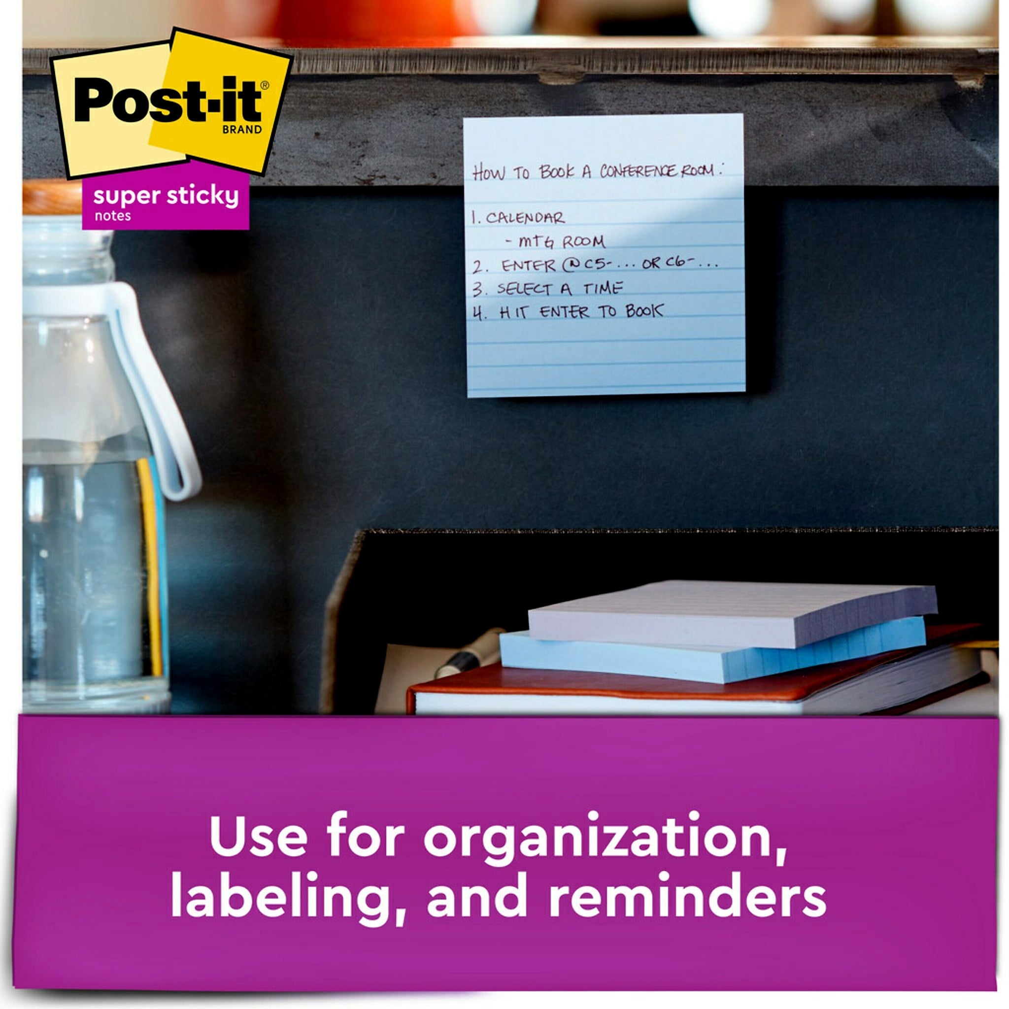 Post-it Recycled Super Sticky Notes, 4
