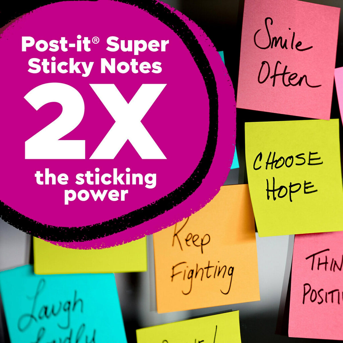 Post-it Recycled Super Sticky Notes, 4" x 6", Oasis Collection, Lined, 90 Sheet/Pad, 3 Pads/Pack