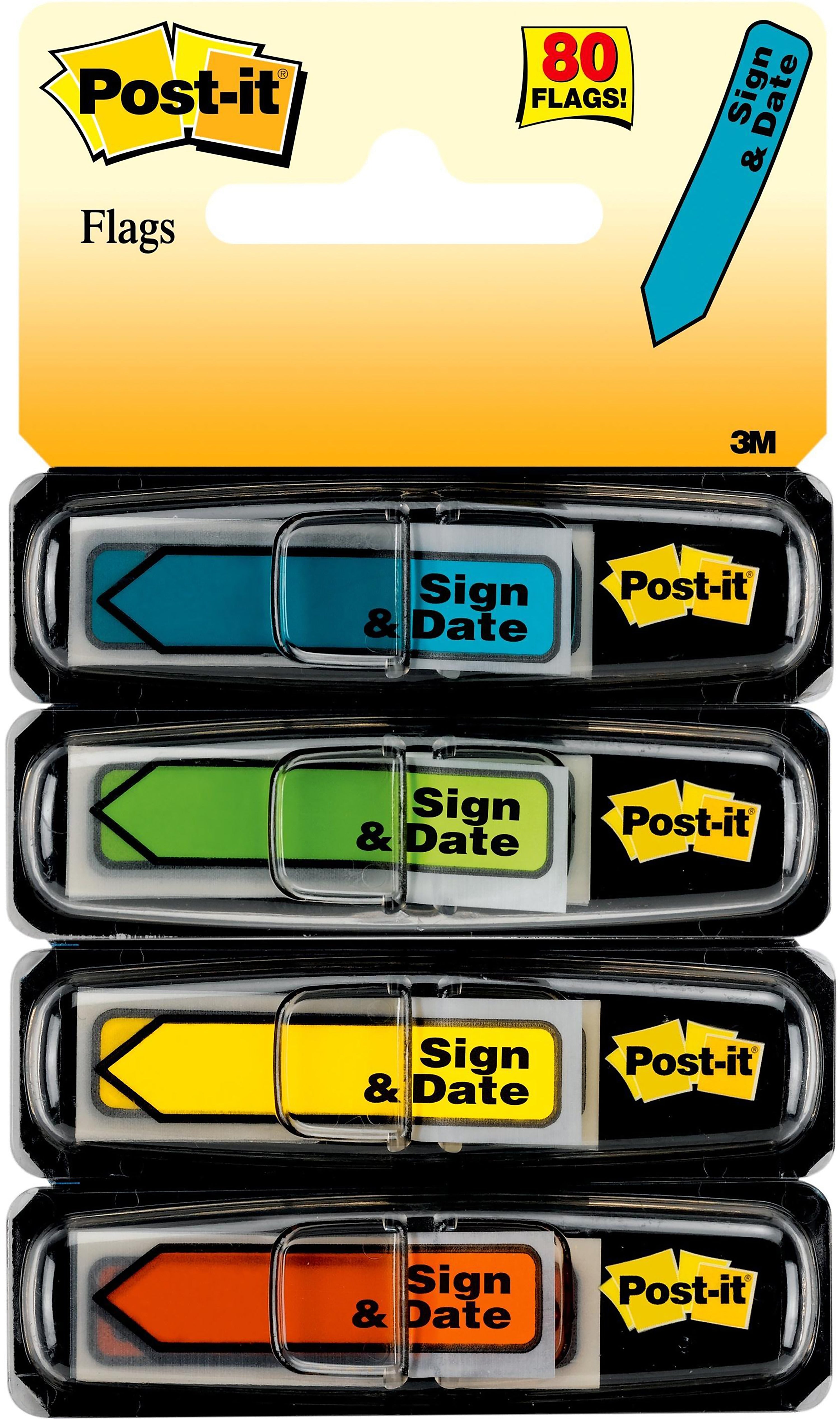 Post-it® 'Sign and Date' Message Flags, 0.47