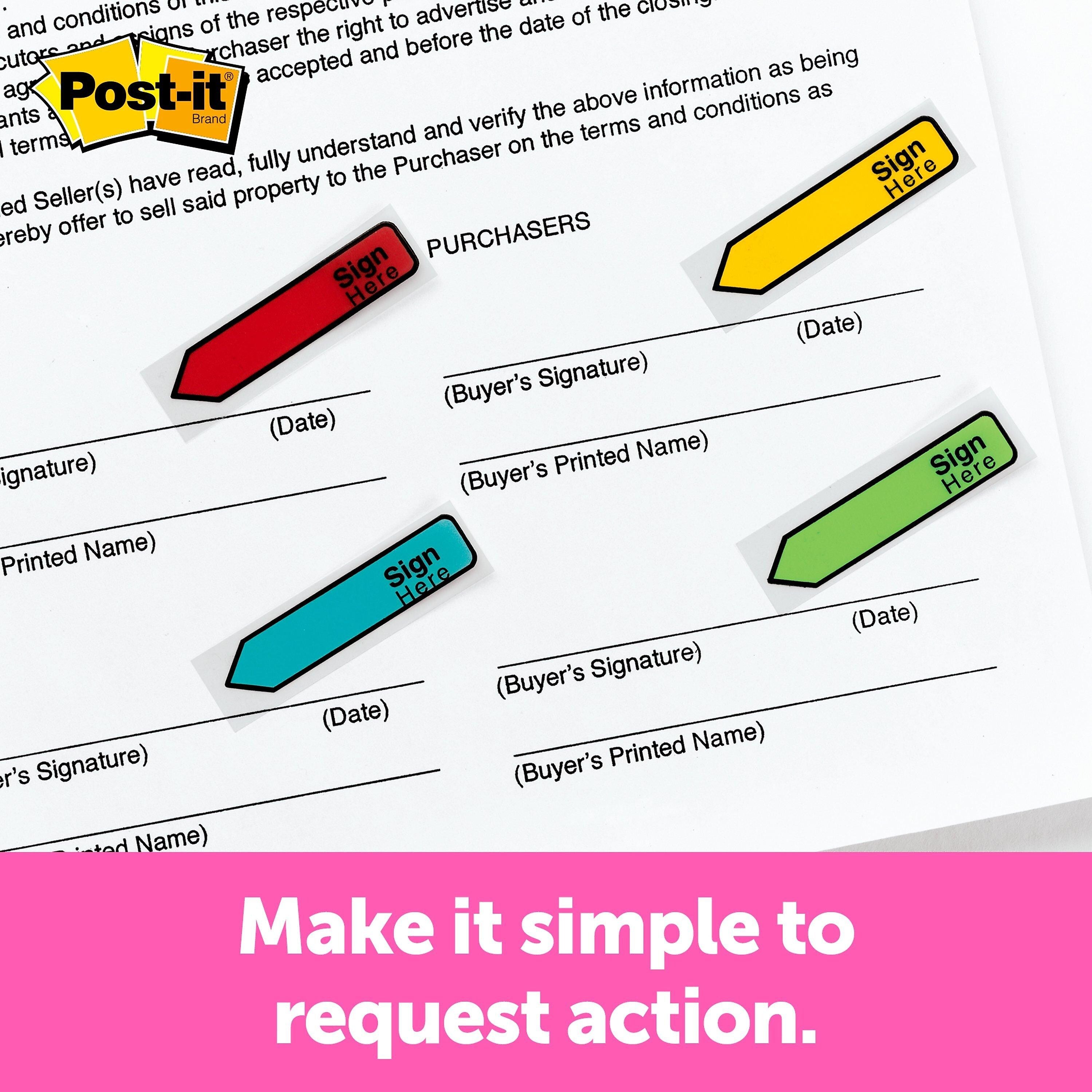 Post-it® 'Sign and Date' Message Flags, 0.47