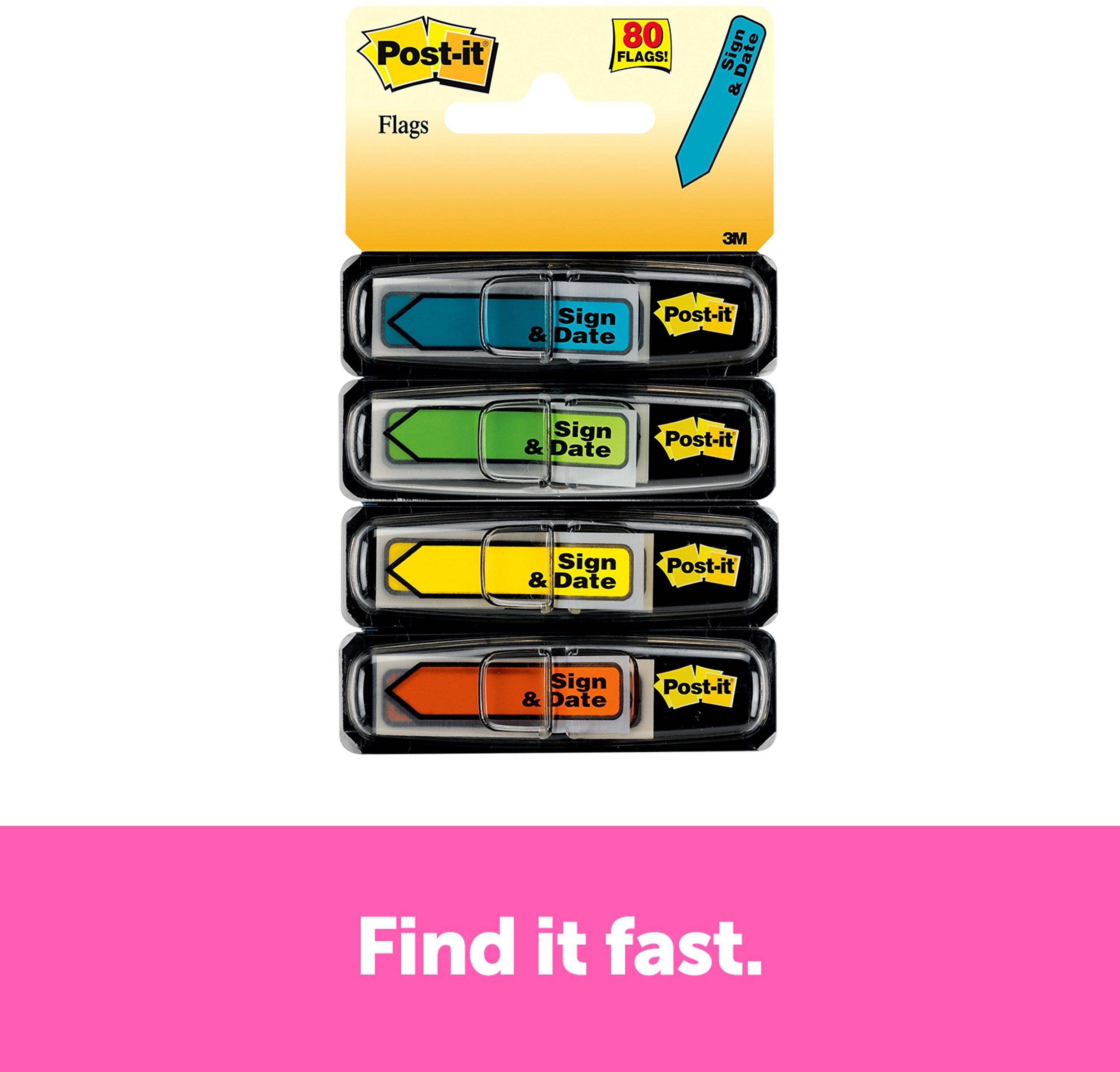 Post-it® 'Sign and Date' Message Flags, 0.47