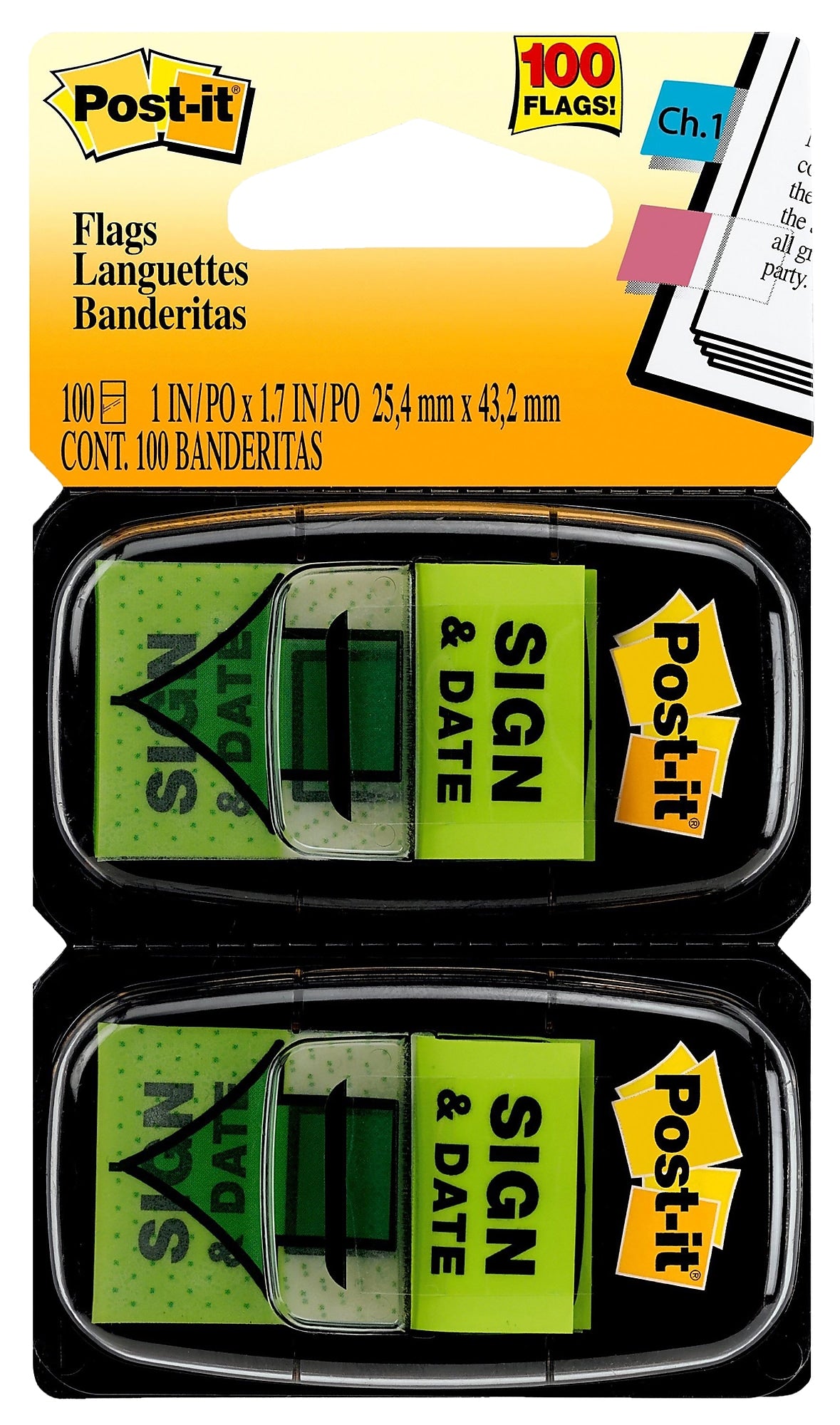 Post-it 'Sign and Date' Message Flags, 1