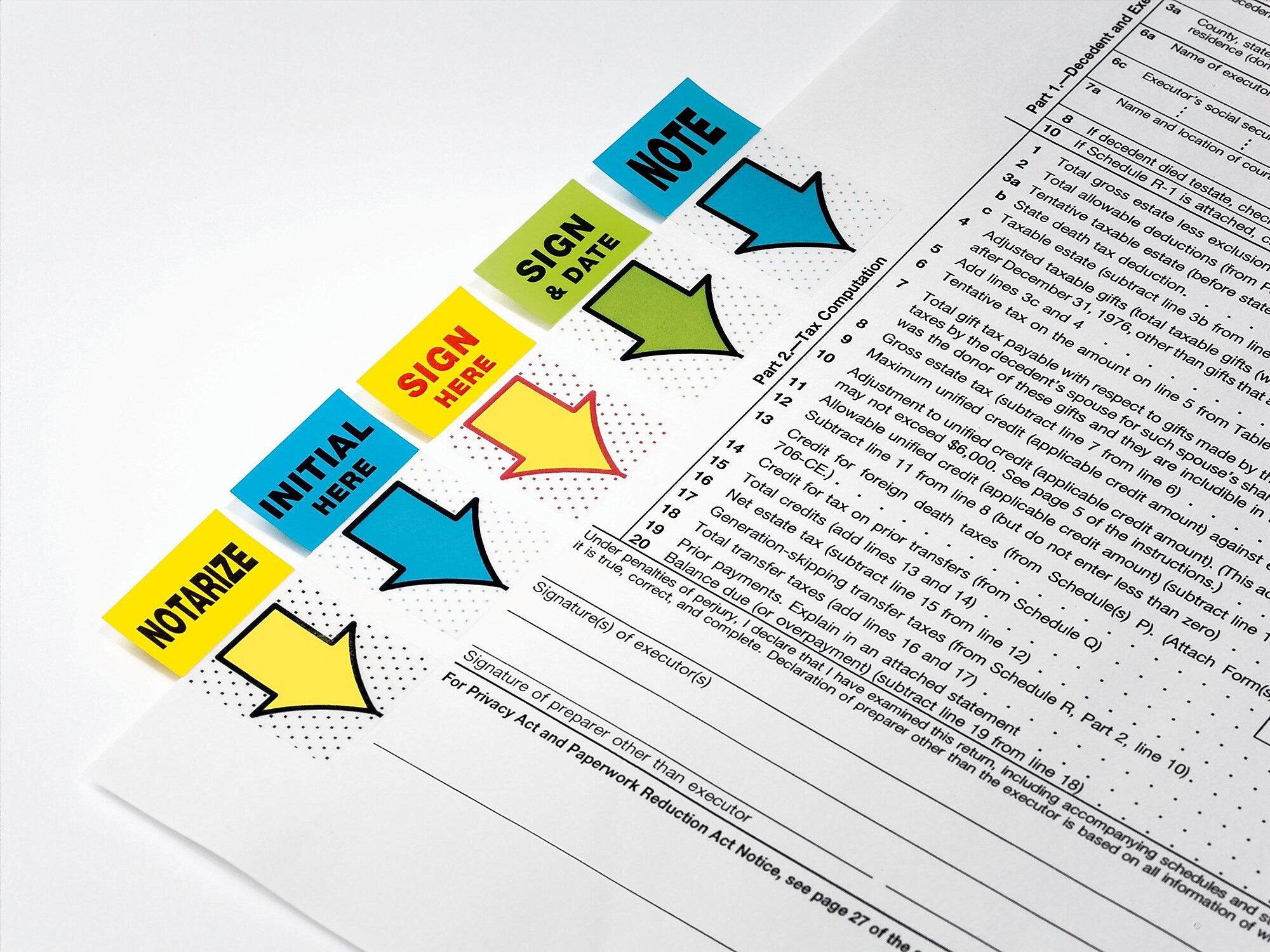 Post-it 'Sign & Date' Message Flags, .94