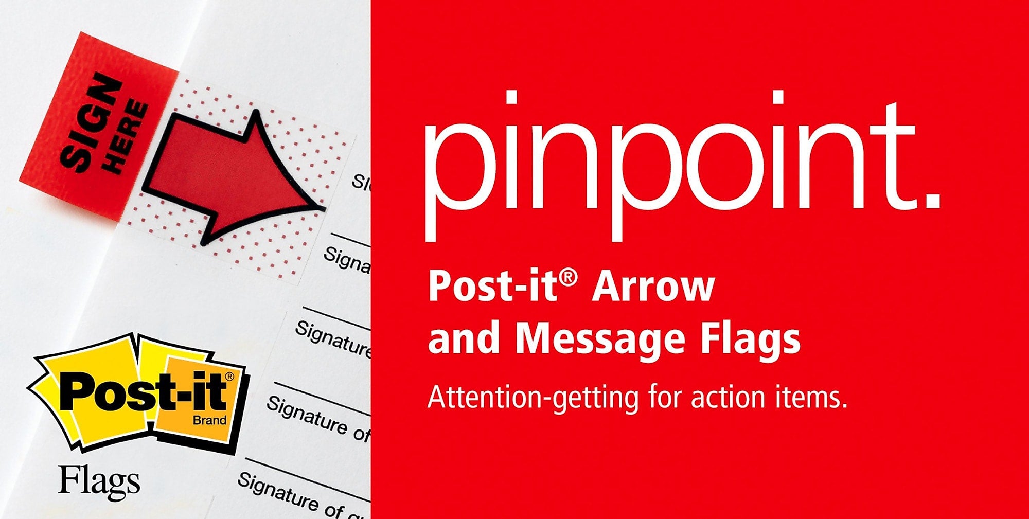 Post-it 'Sign Here' Message Flags, 1