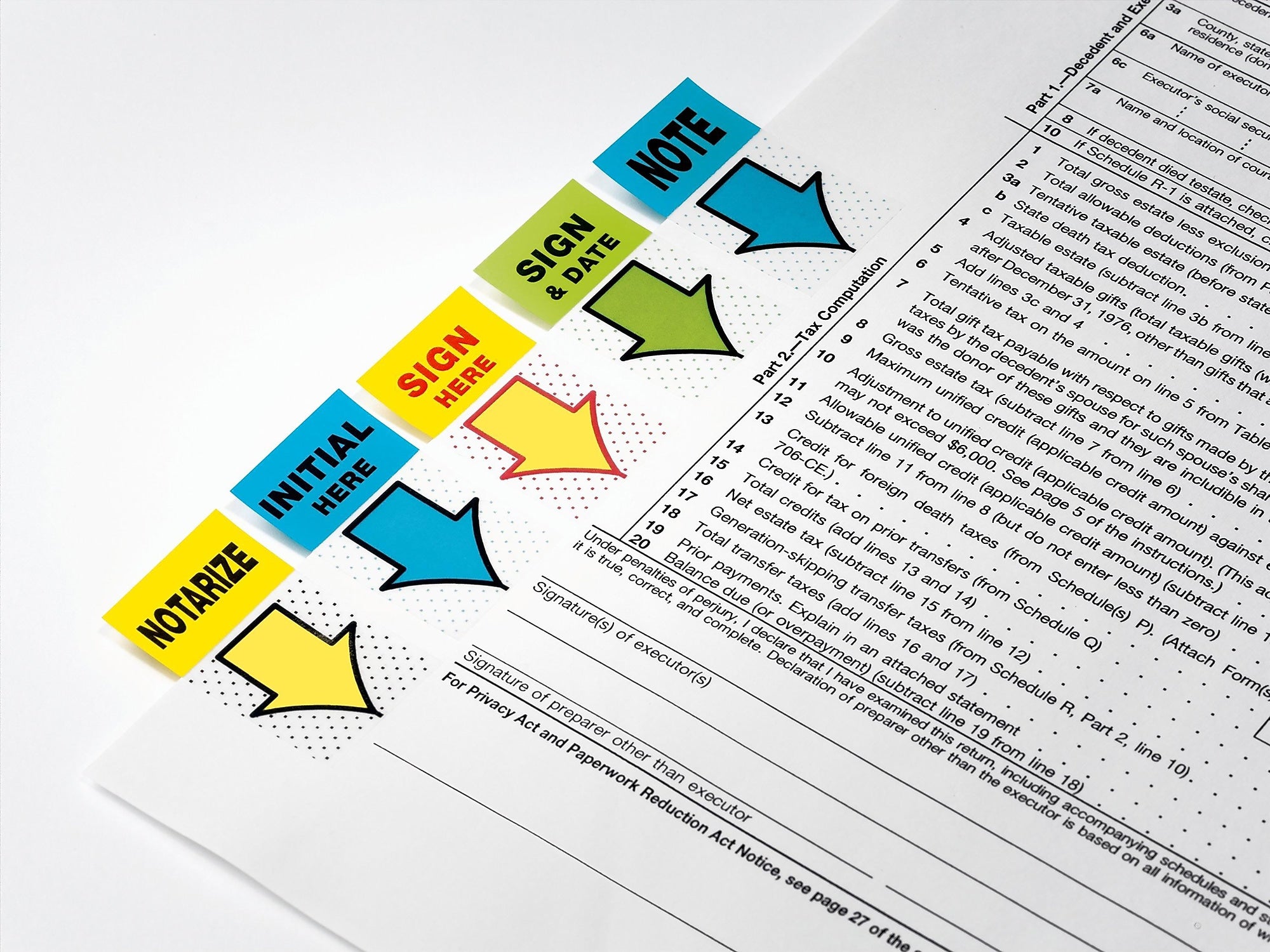 Post-it 'Sign Here' Message Flags, 1