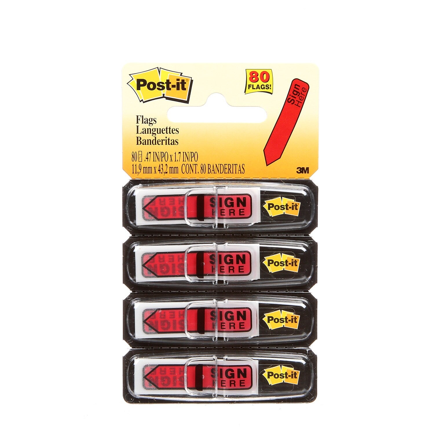Post-it® 'Sign Here' Message Flags, .47