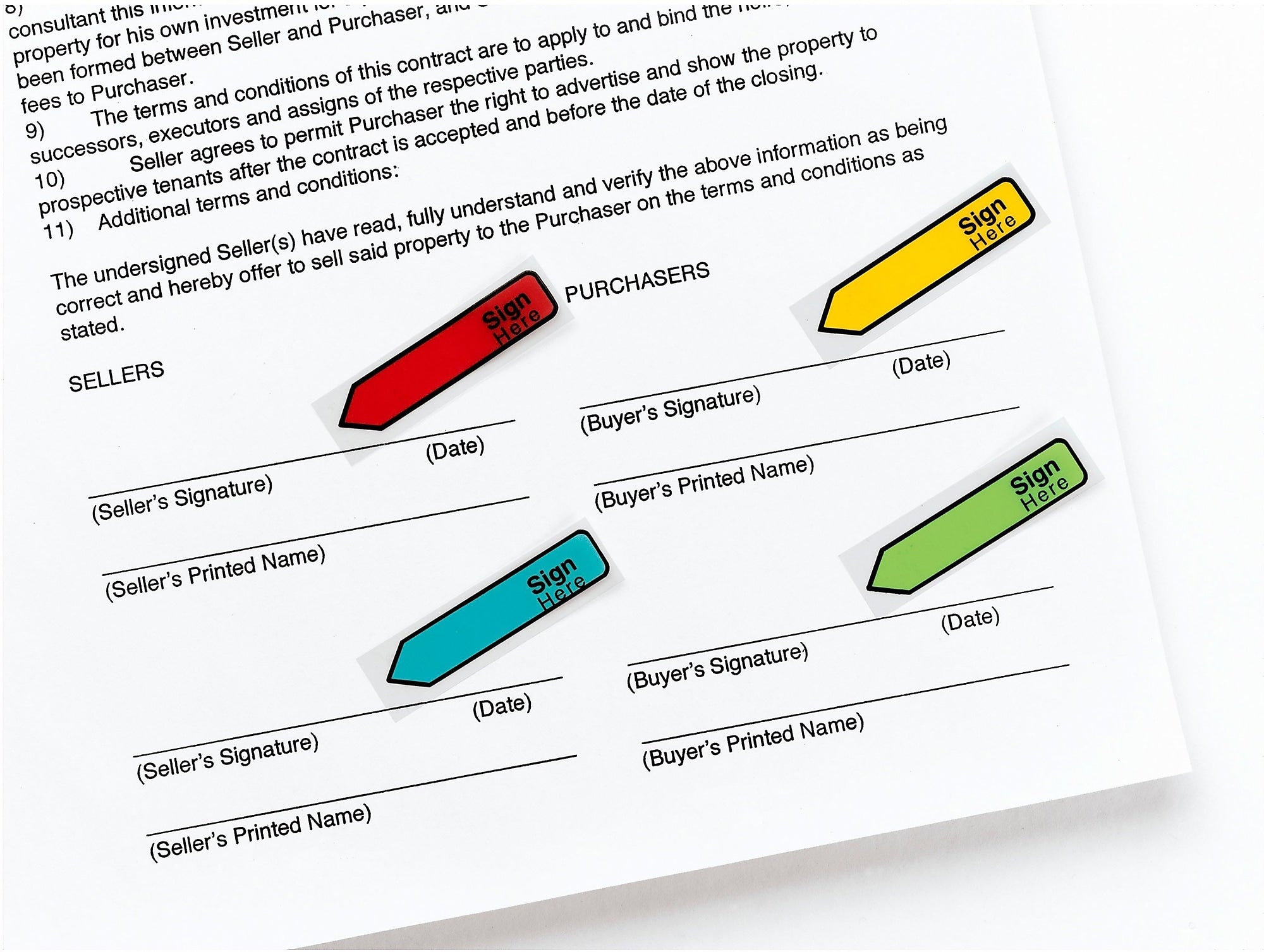 Post-it 'Sign Here' Message Flags, .5