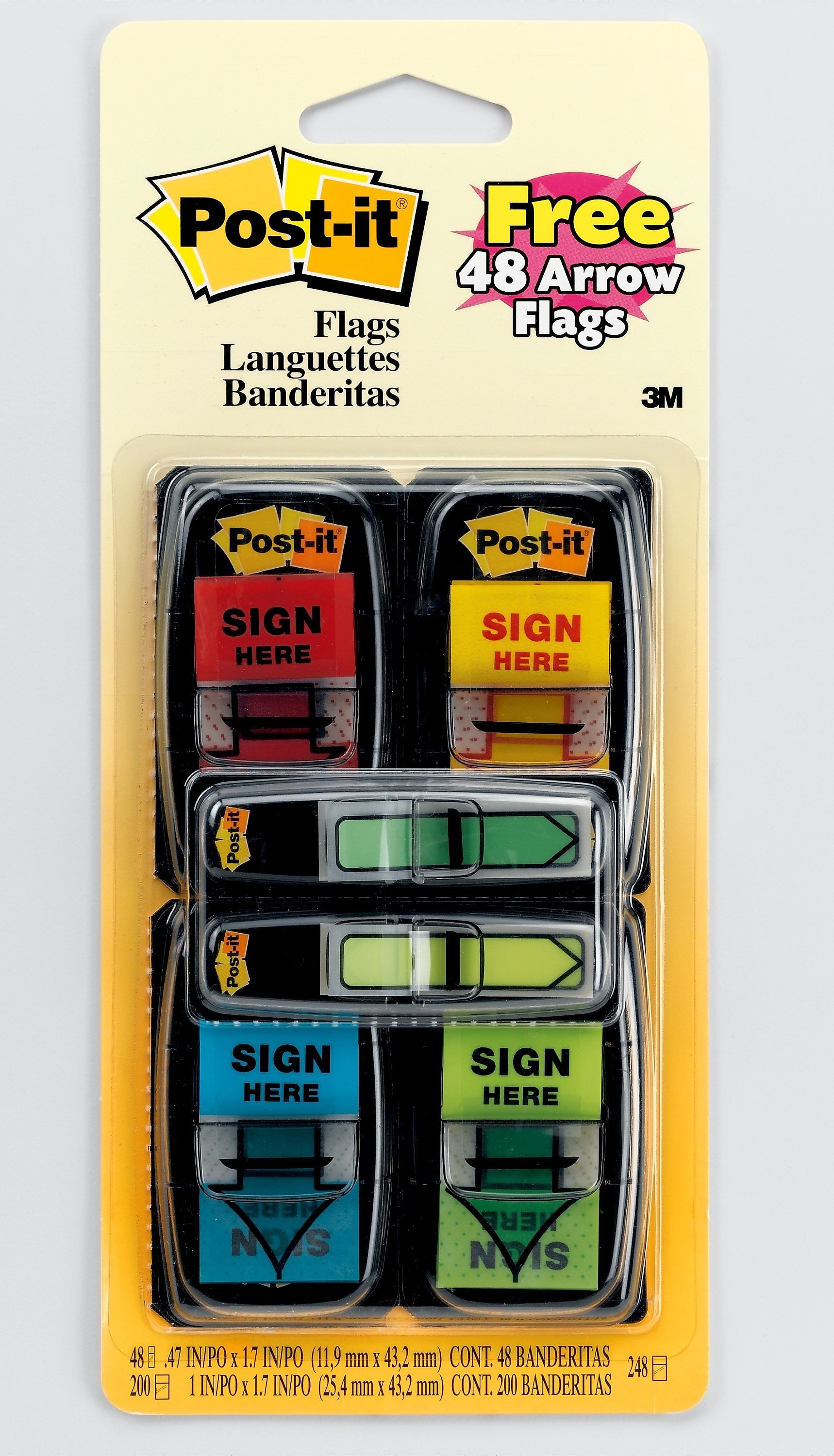Post-it 'Sign Here' Message Flags Value Pack, .94