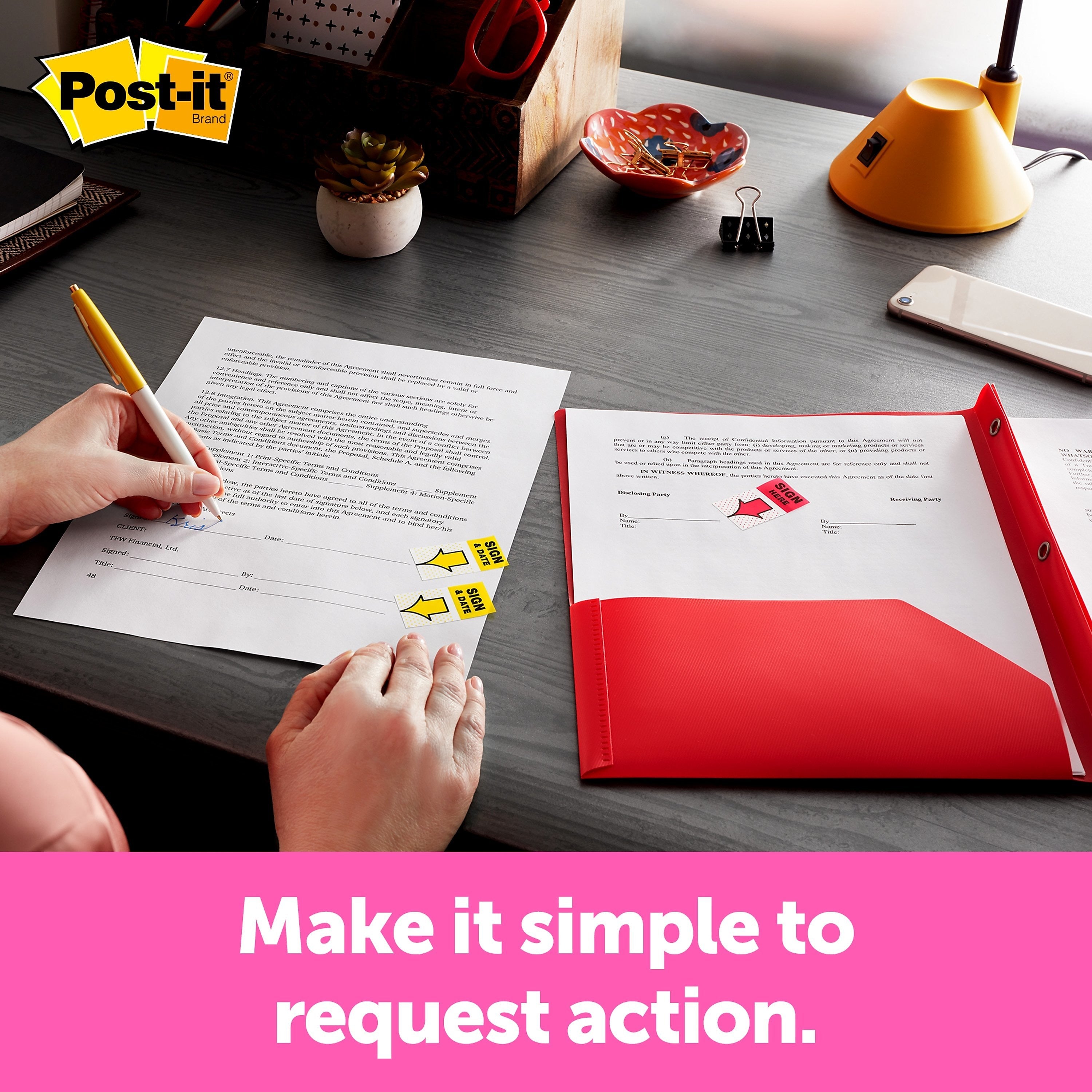 Post-it 'Sign Here' Message Flags Value Pack, .94