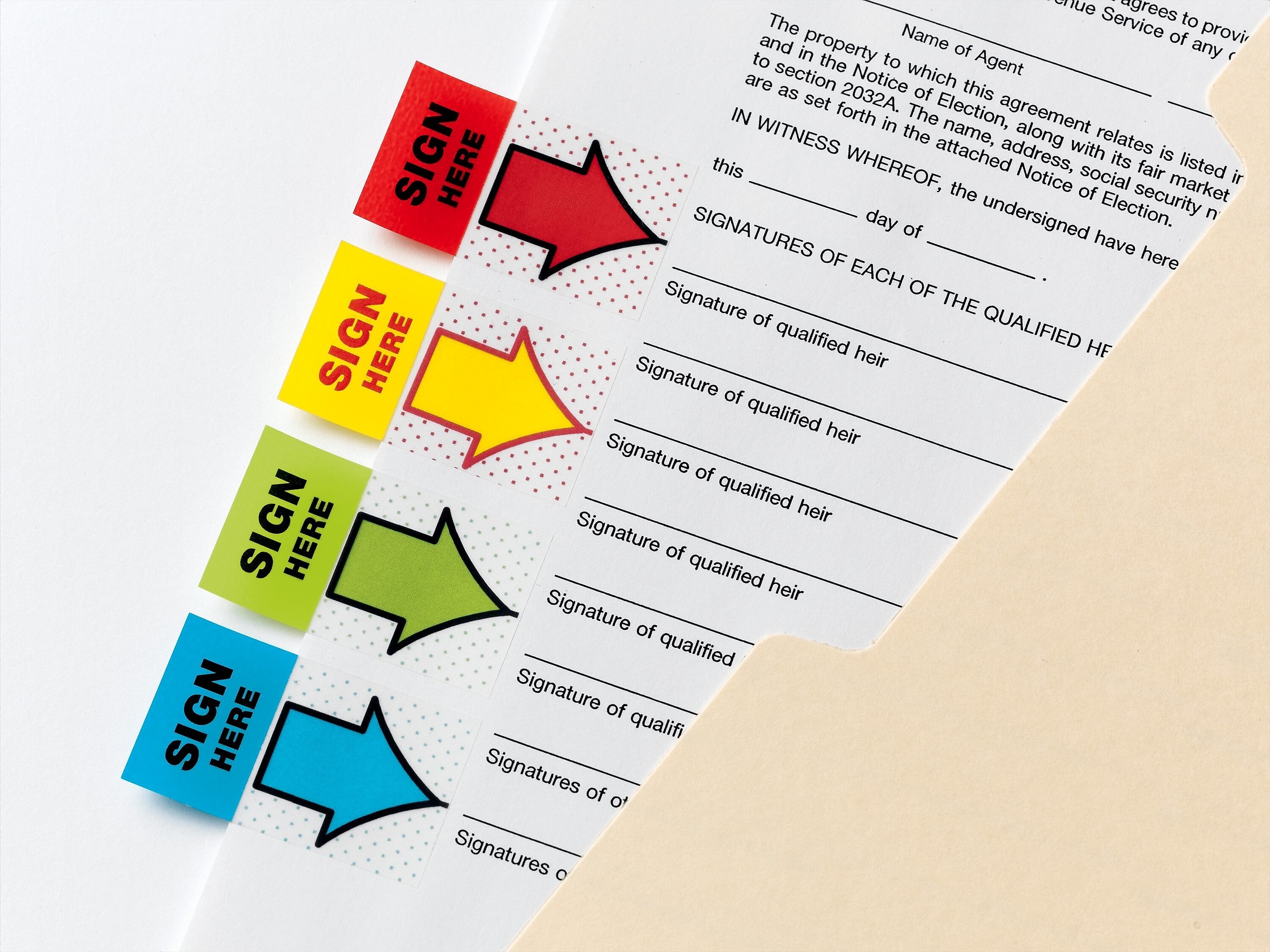Post-it 'Sign Here' Message Flags Value Pack, .94