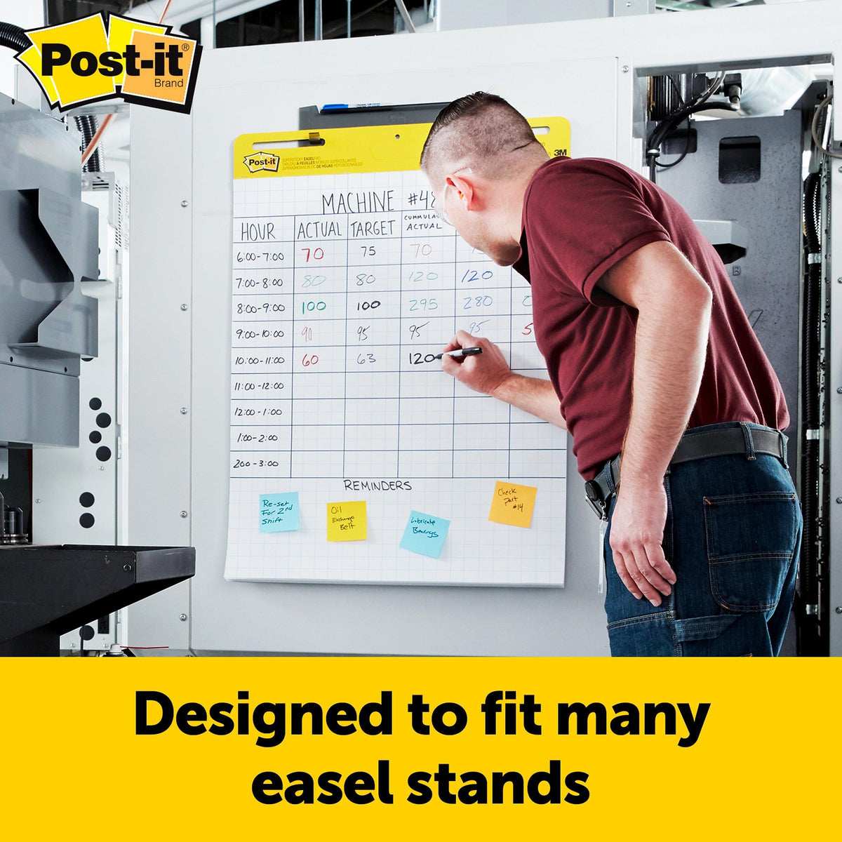 Post-it Super Sticky Easel Pad, 25" x 30", Grid Lined, 30 Sheets/Pad, 2 Pads/Carton