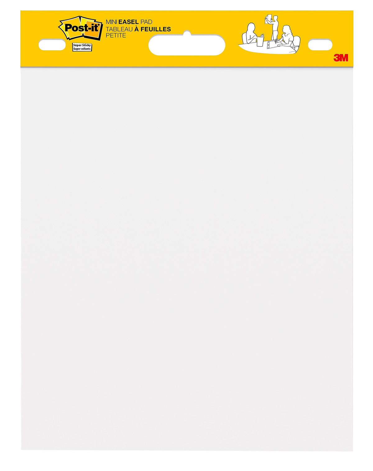 Post-it® Super Sticky Mini Easel Pad, 15" x 18", White, 20 Sheets/Pad, 2 Pads