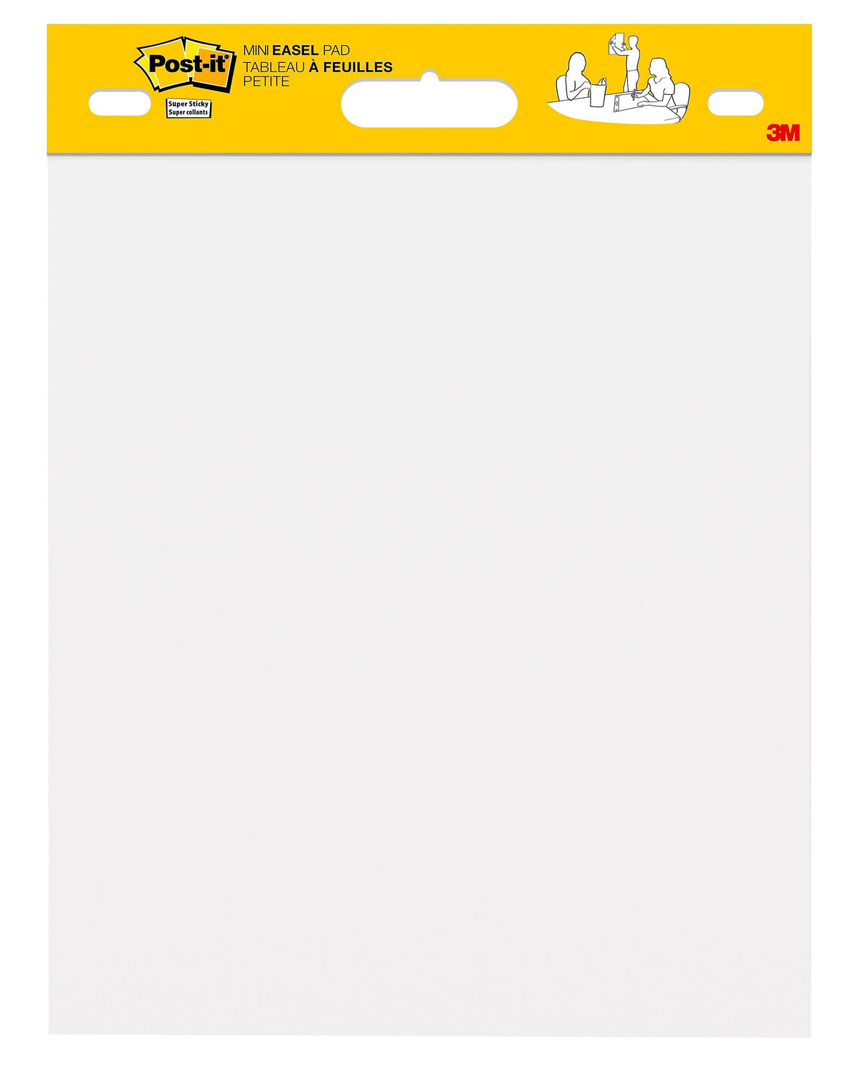 Post-it® Super Sticky Mini Easel Pad, 15" x 18", White, 20 Sheets/Pad, 2 Pads