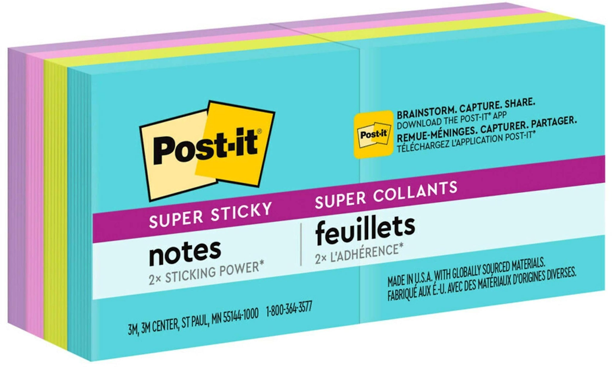 Post-it Super Sticky Notes, 1 7/8