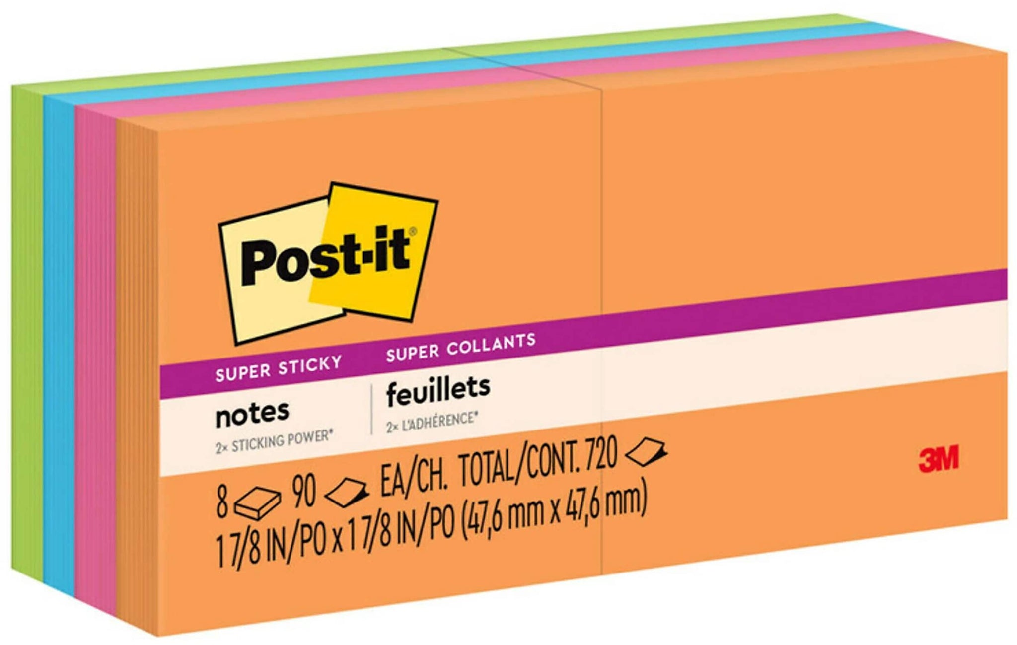 Post-it Super Sticky Notes, 2