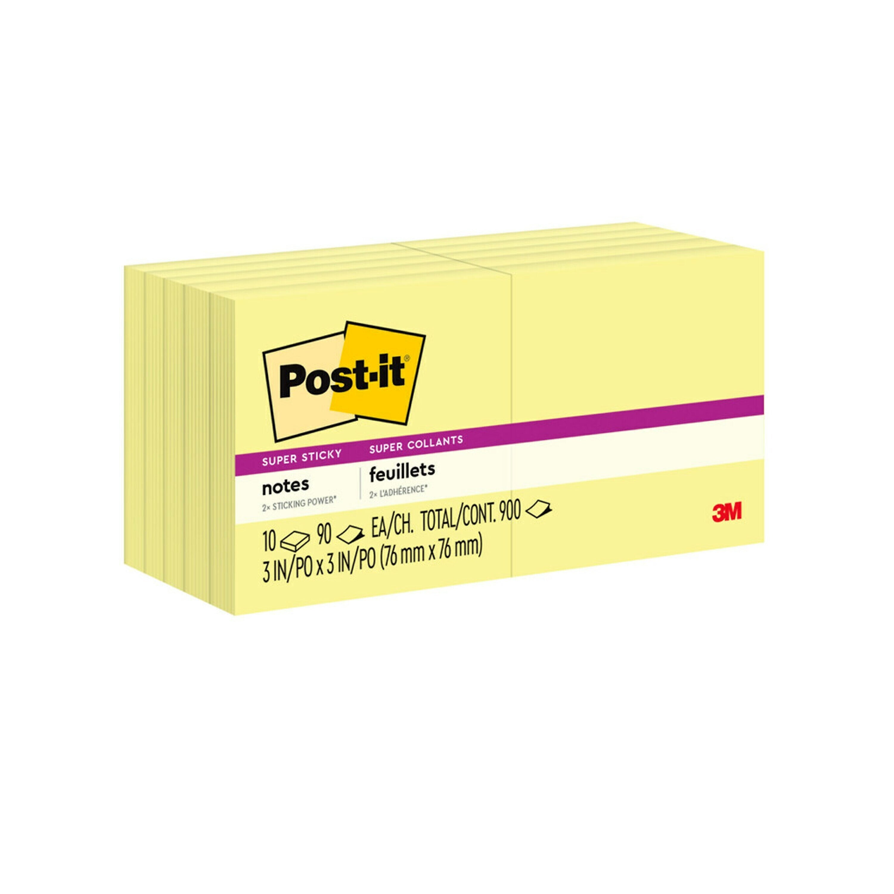 Post-it Super Sticky Notes, 3