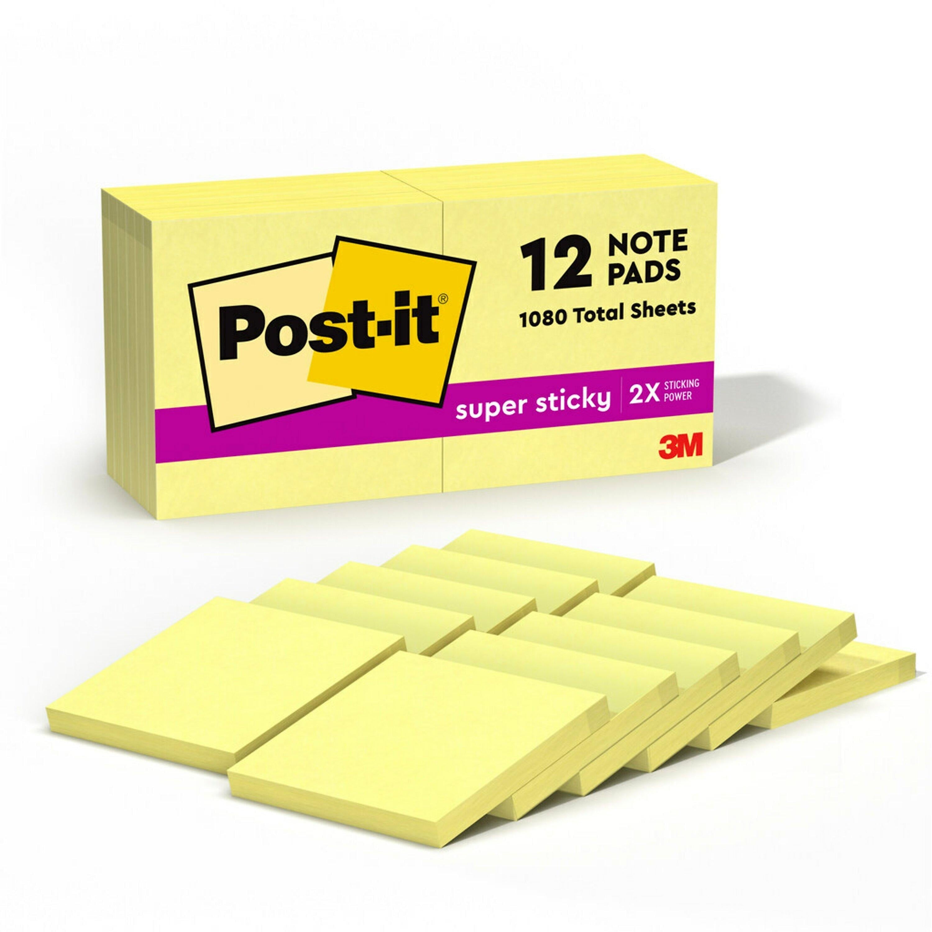 Post-it Super Sticky Notes, 3