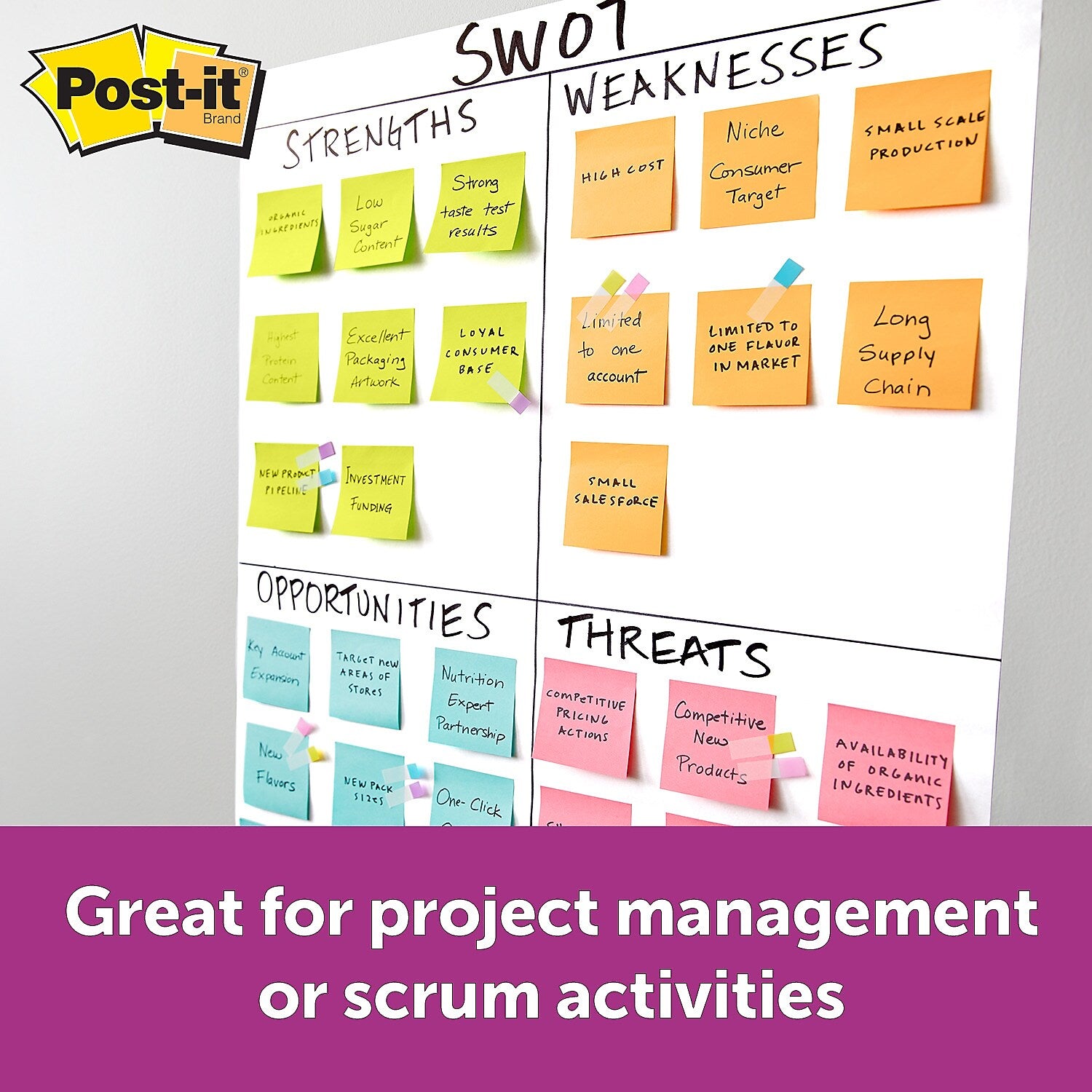 Post-it Super Sticky Notes, 3