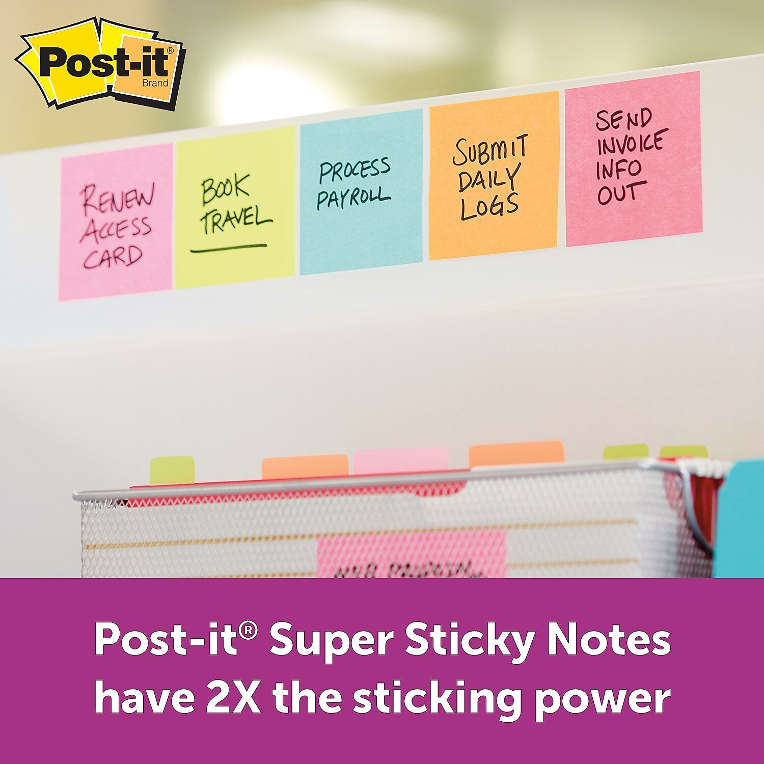 Post-it Super Sticky Notes, 3
