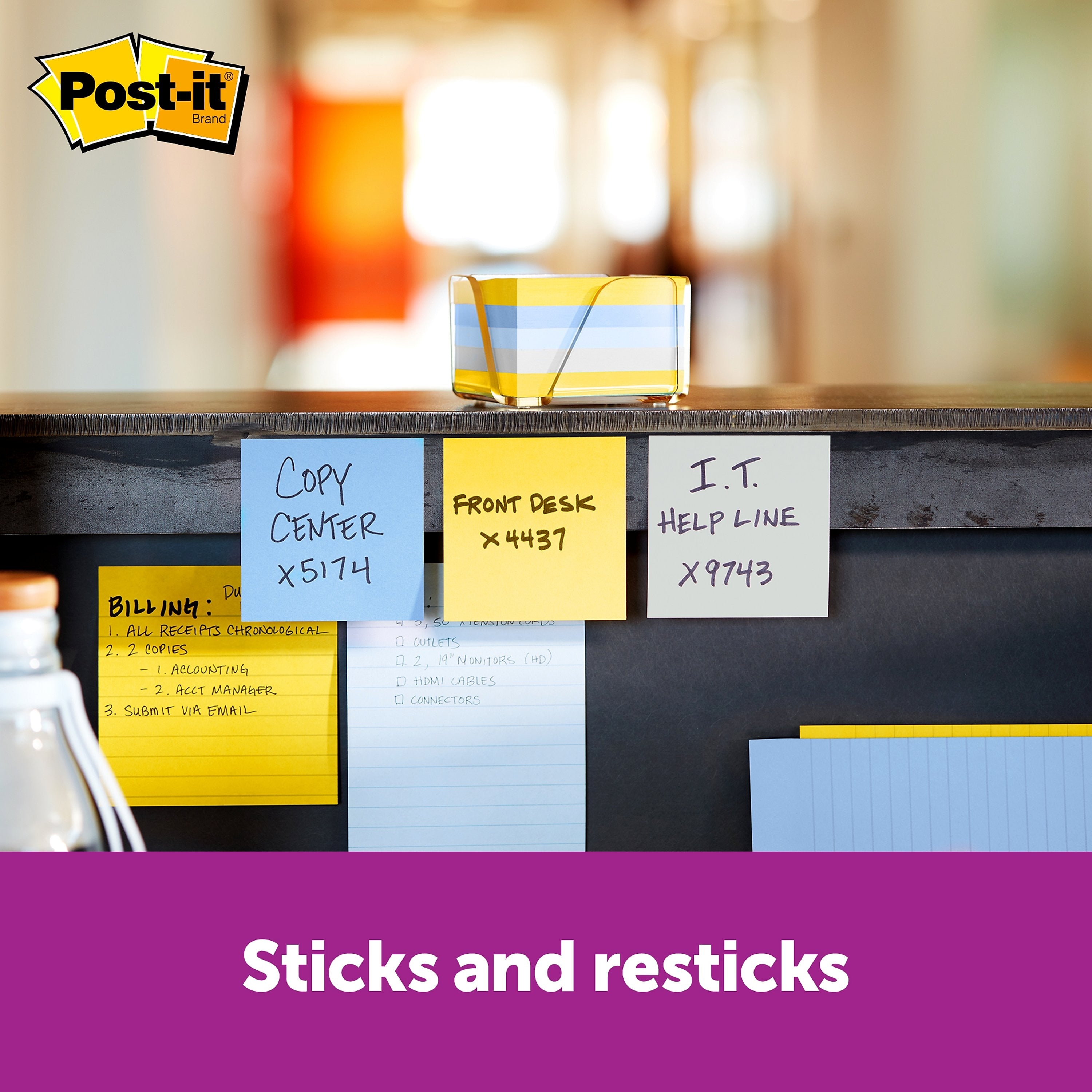 Post-it Super Sticky Notes, 3