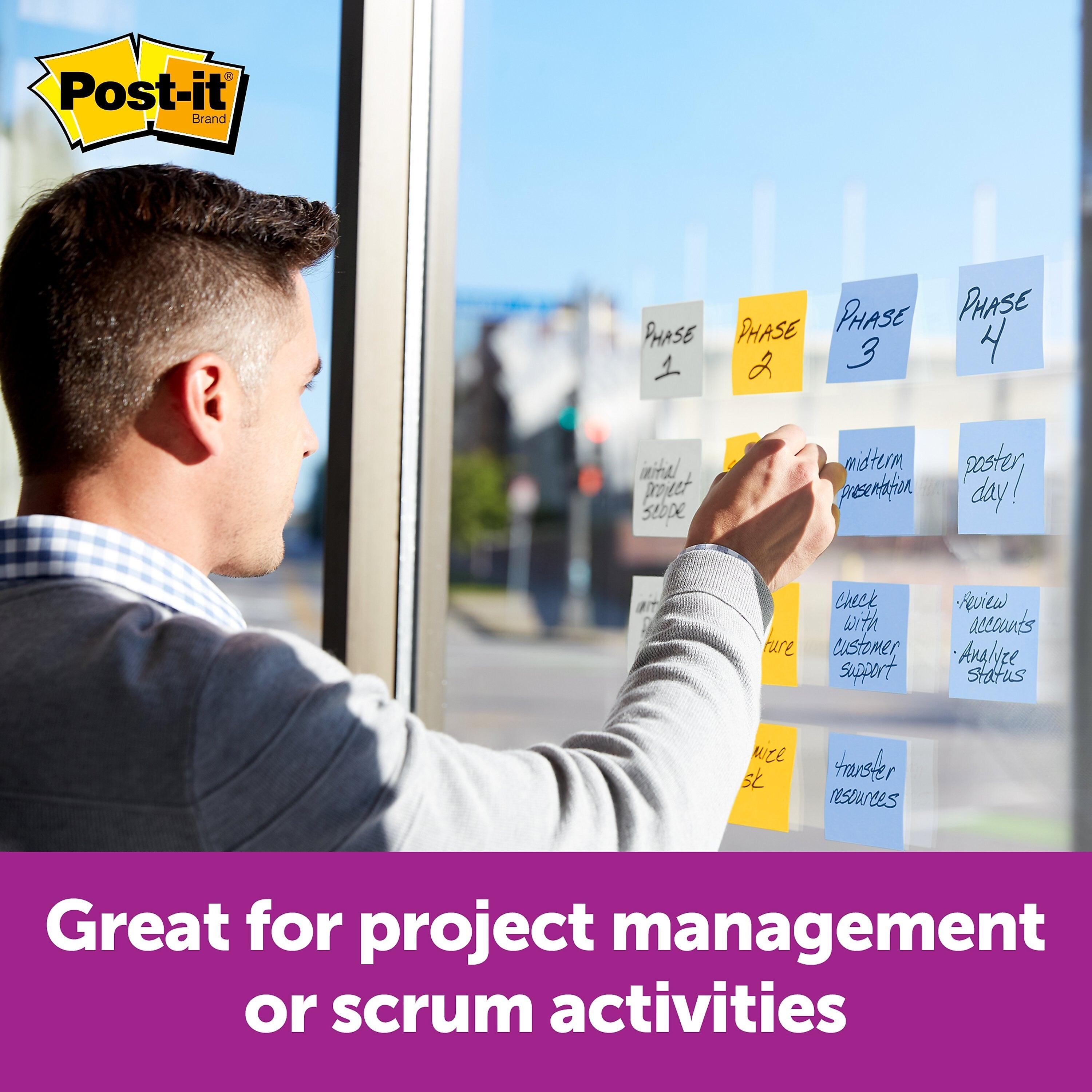 Post-it Super Sticky Notes, 3