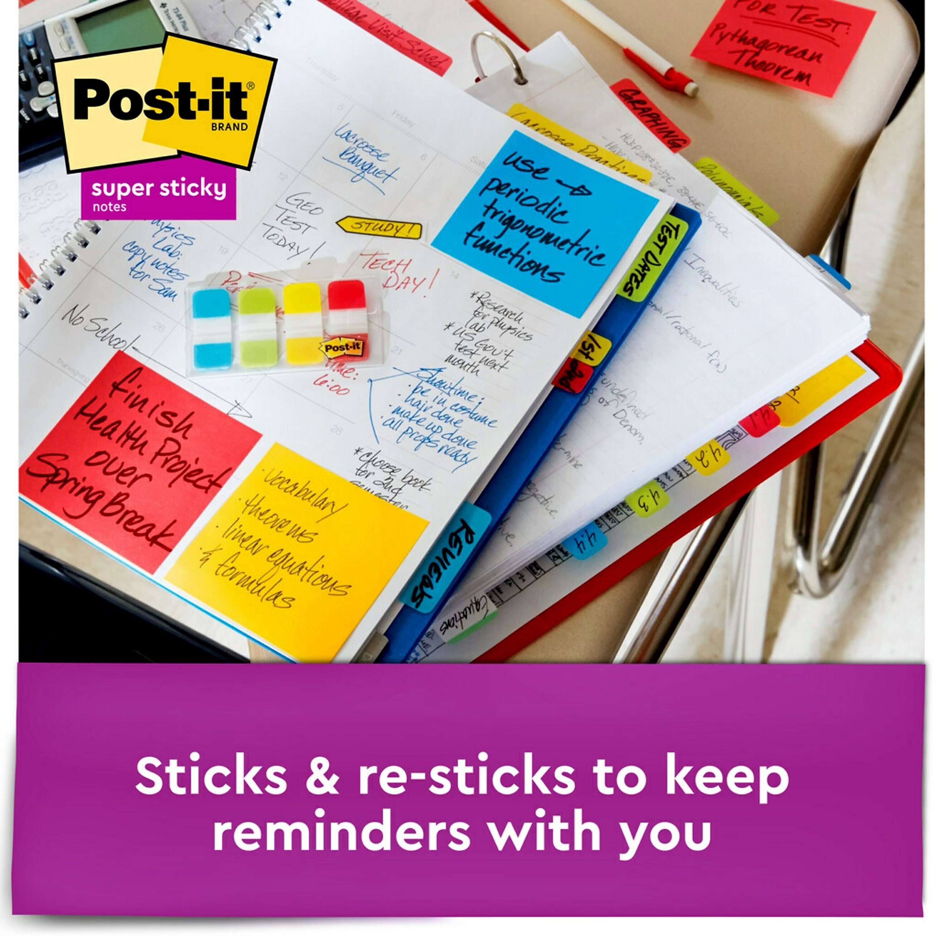 Post-it Super Sticky Notes, 3