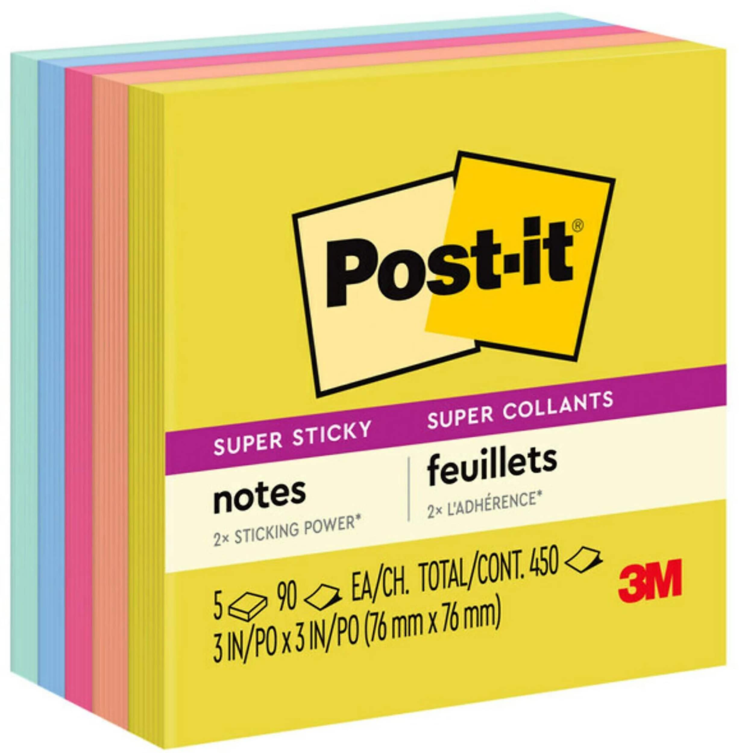 Post-it Super Sticky Notes, 3