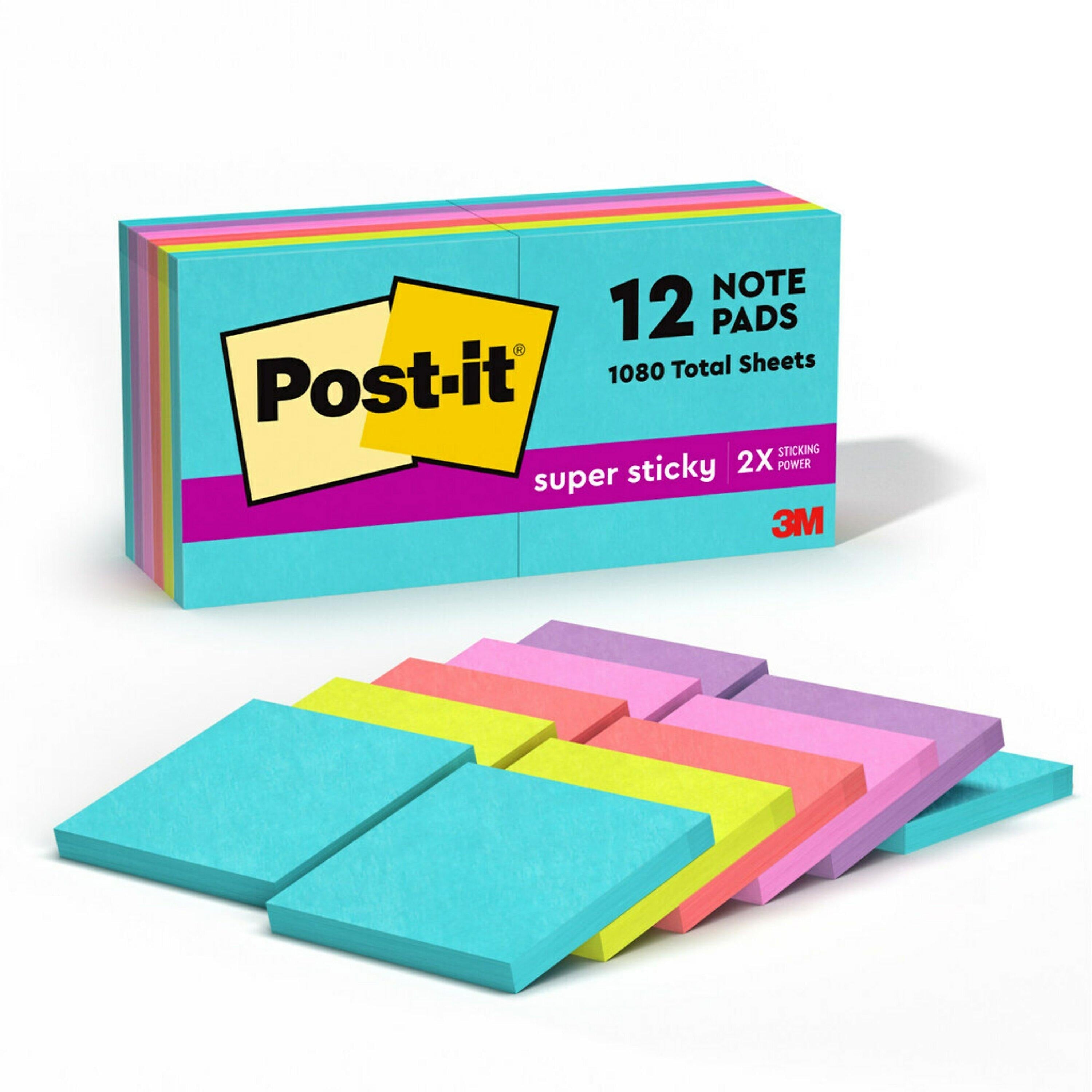 Post-it Super Sticky Notes, 3