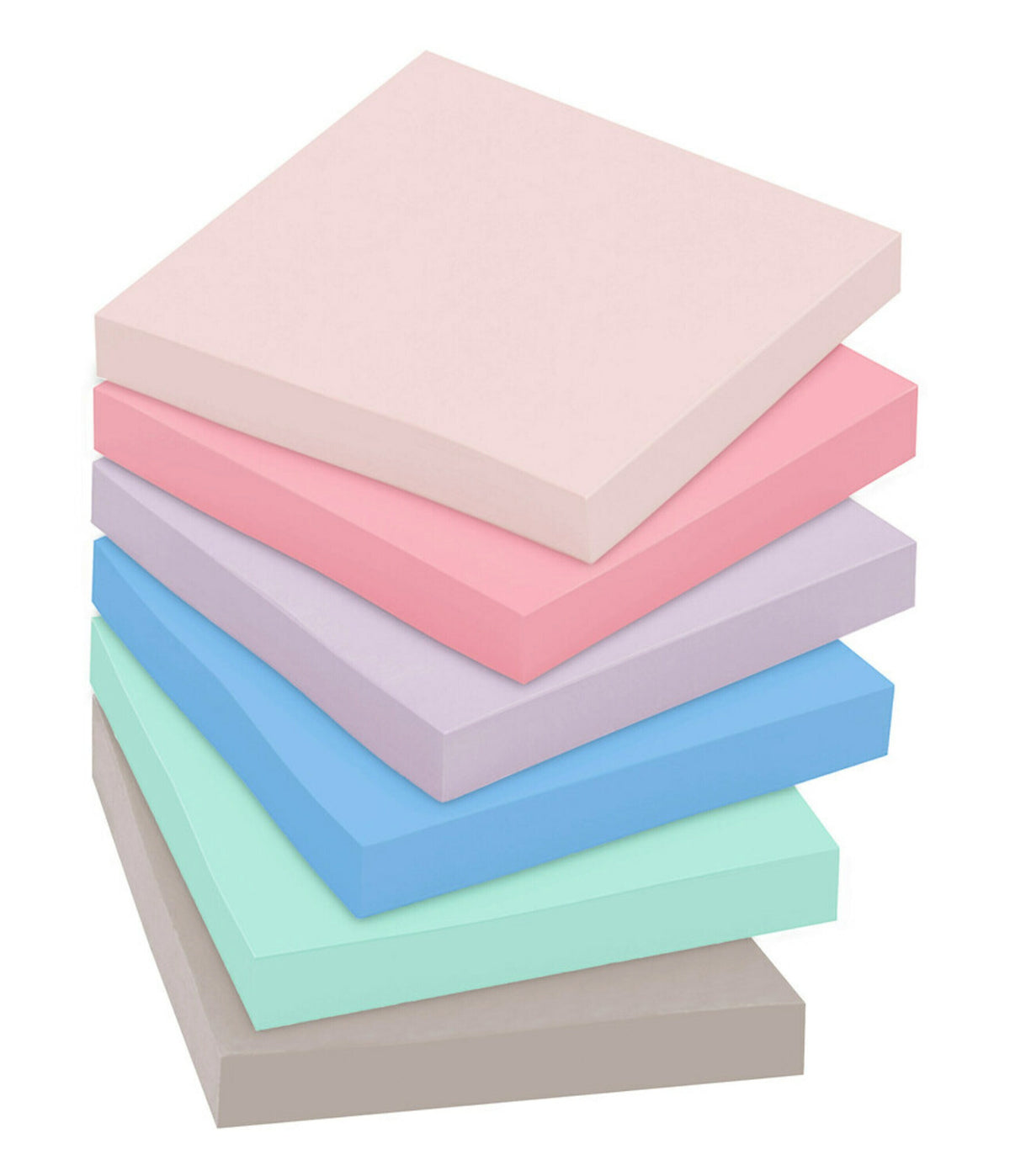 Post-it Super Sticky Notes, 3" x 3", Wanderlust Pastels Collection, 70 Sheet/Pad, 6 Pads/Pack