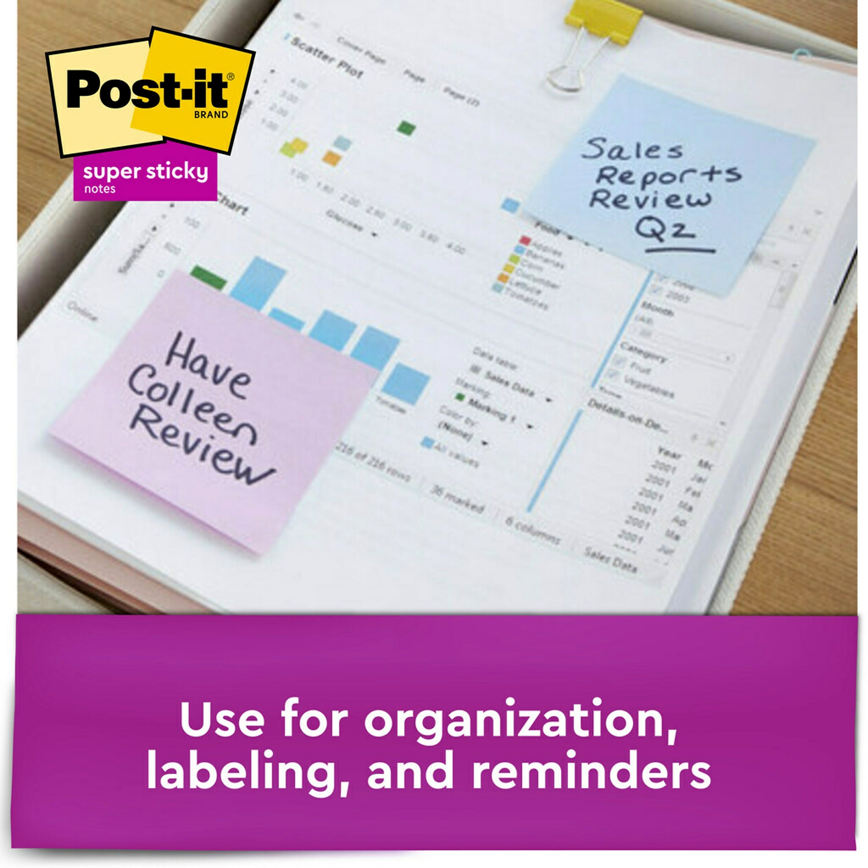 Post-it Super Sticky Notes, 3