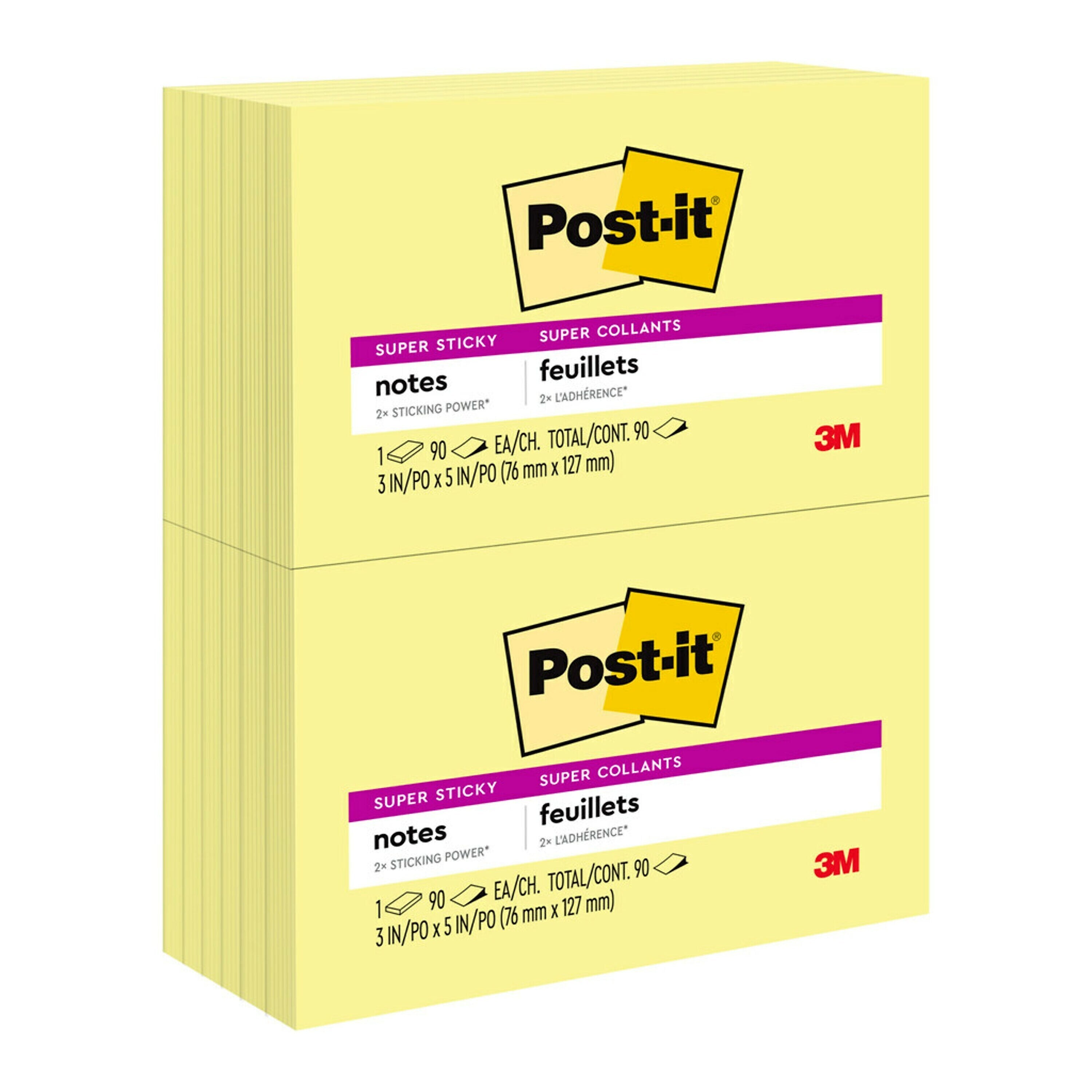 Post-it Super Sticky Notes, 3