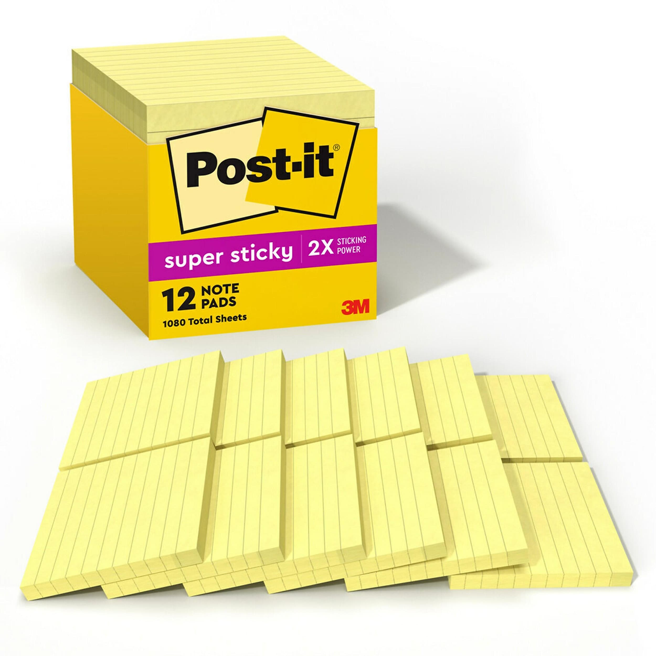 Post-it Super Sticky Notes, 4