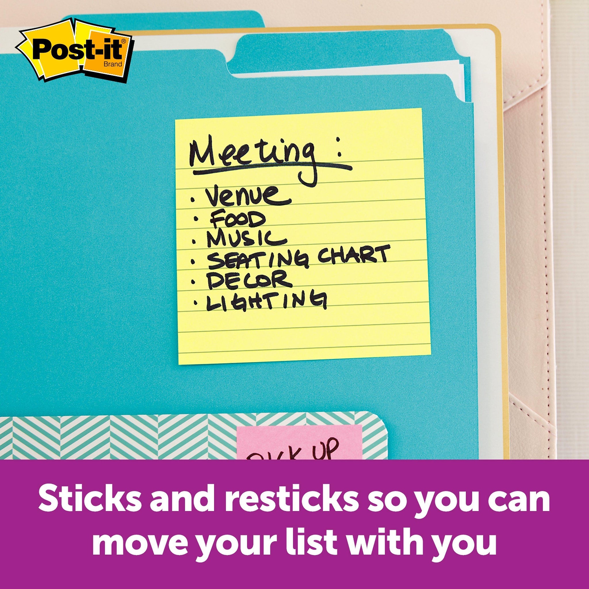 Post-it Super Sticky Notes, 4