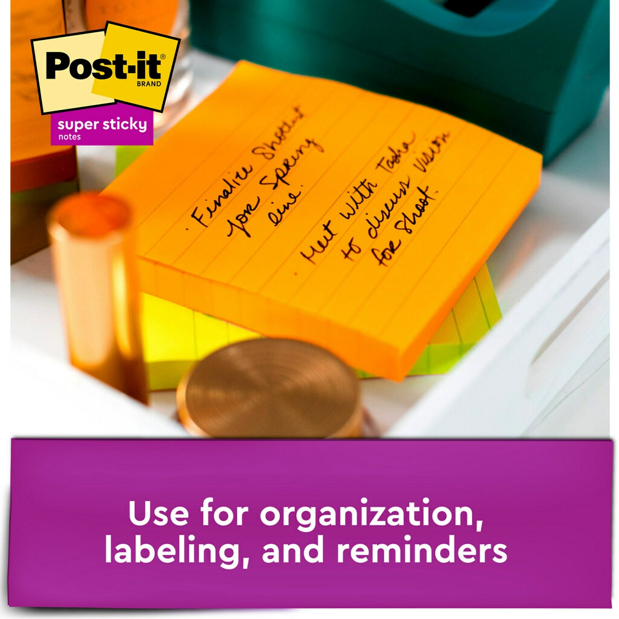 Post-it Super Sticky Notes, 4