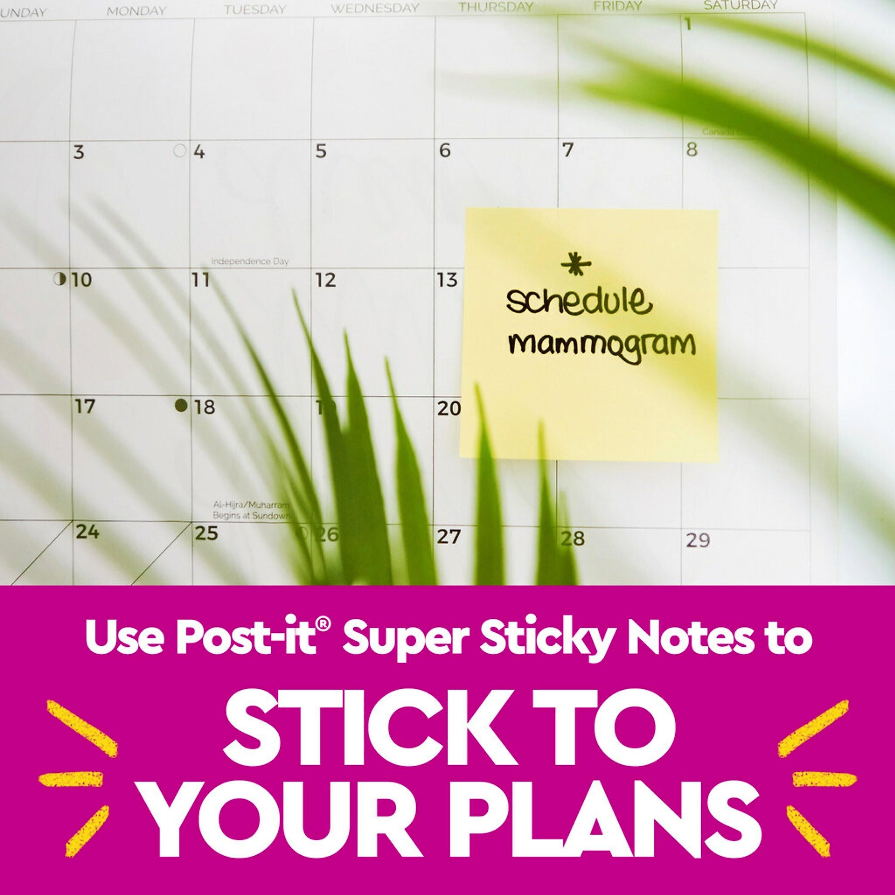 Post-it Super Sticky Notes, 4
