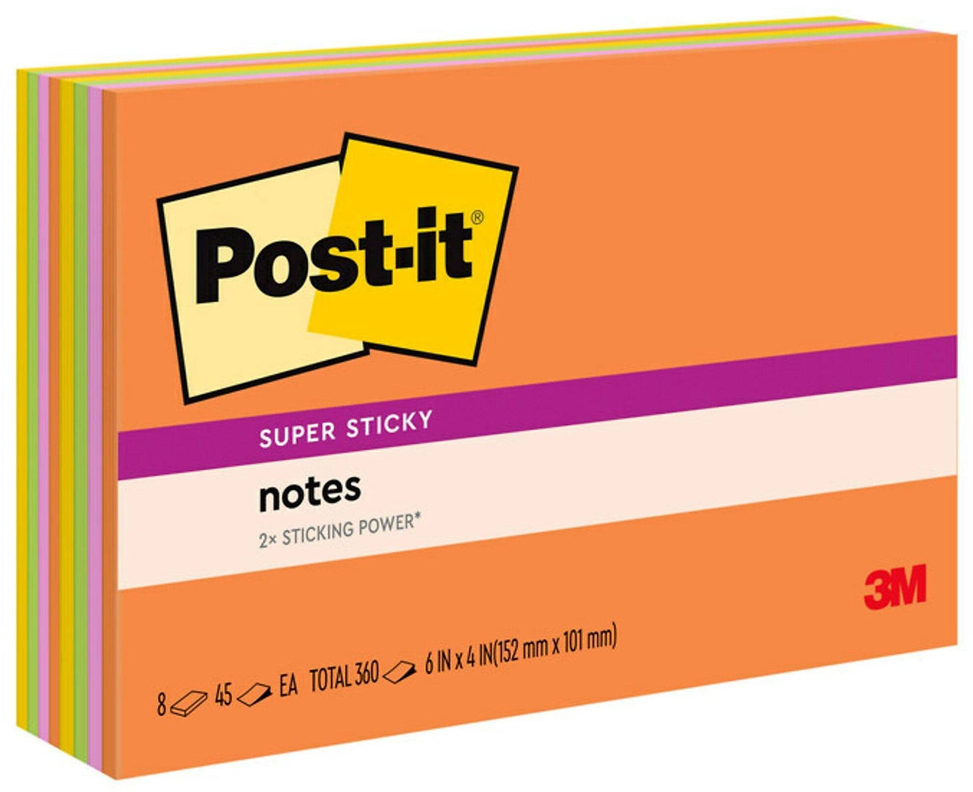 Post-it Super Sticky Notes, 4