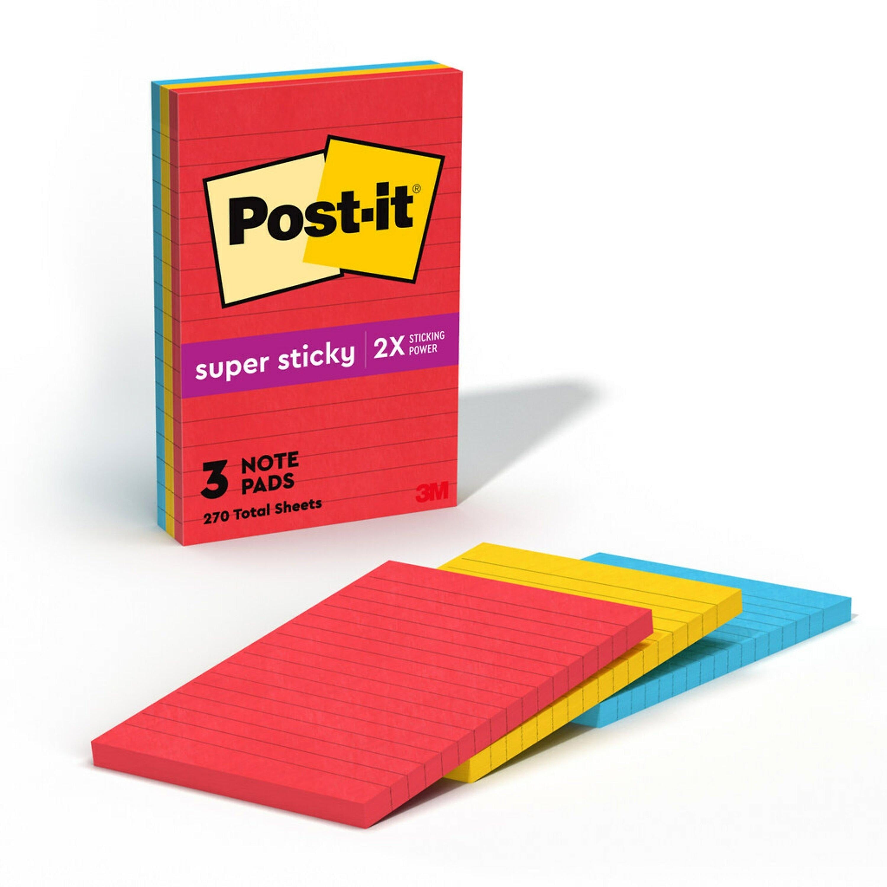 Post-it Super Sticky Notes, 4