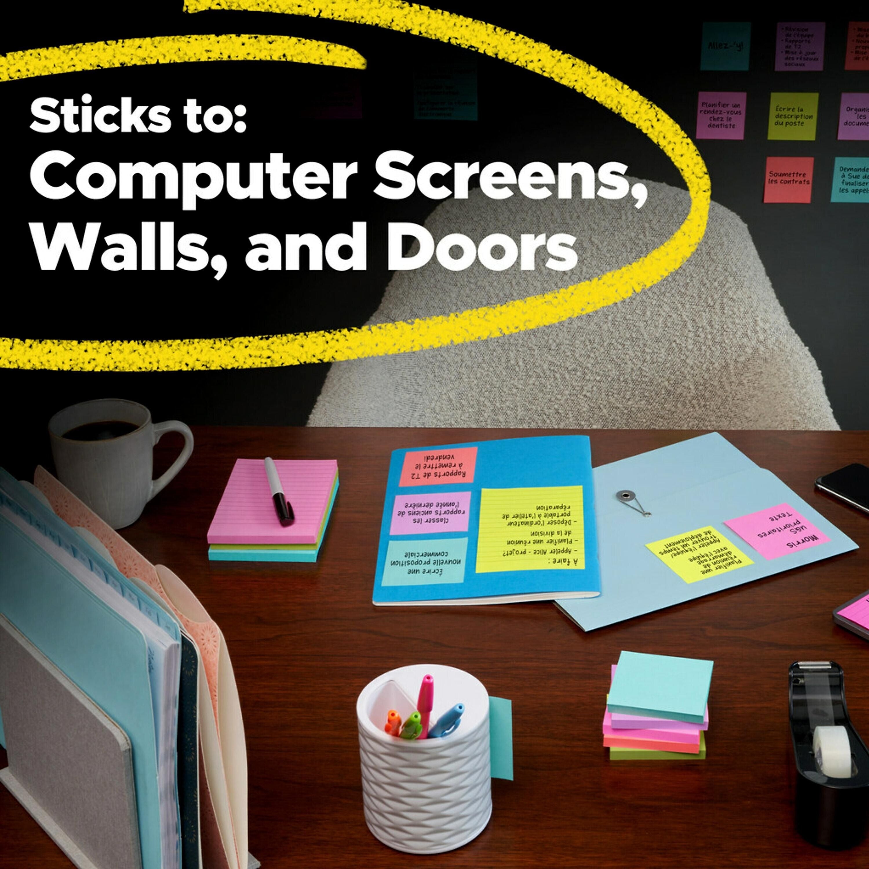 Post-it Super Sticky Notes, 4
