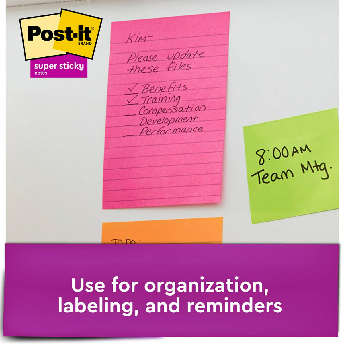 Post-it Super Sticky Notes, 4" x 6", Supernova Neons Collection, Lined, 90 Sheet/Pad, 3 Pads/Pack