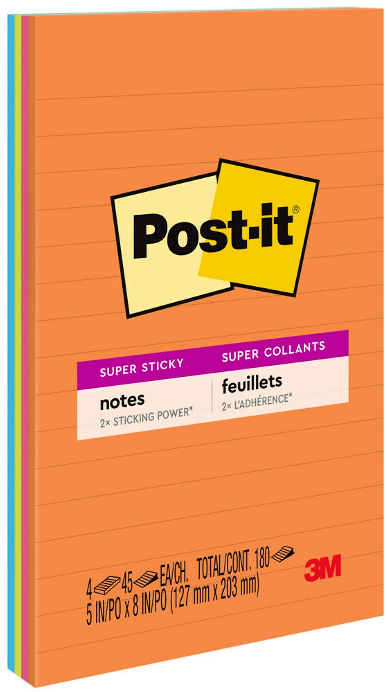 Post-it Super Sticky Notes, 5