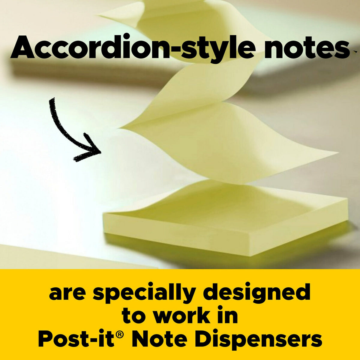 Post-it Super Sticky Pop-up Notes, 3" x 3", Canary Collection, 90 Sheet/Pad, 12 Pads/Pack