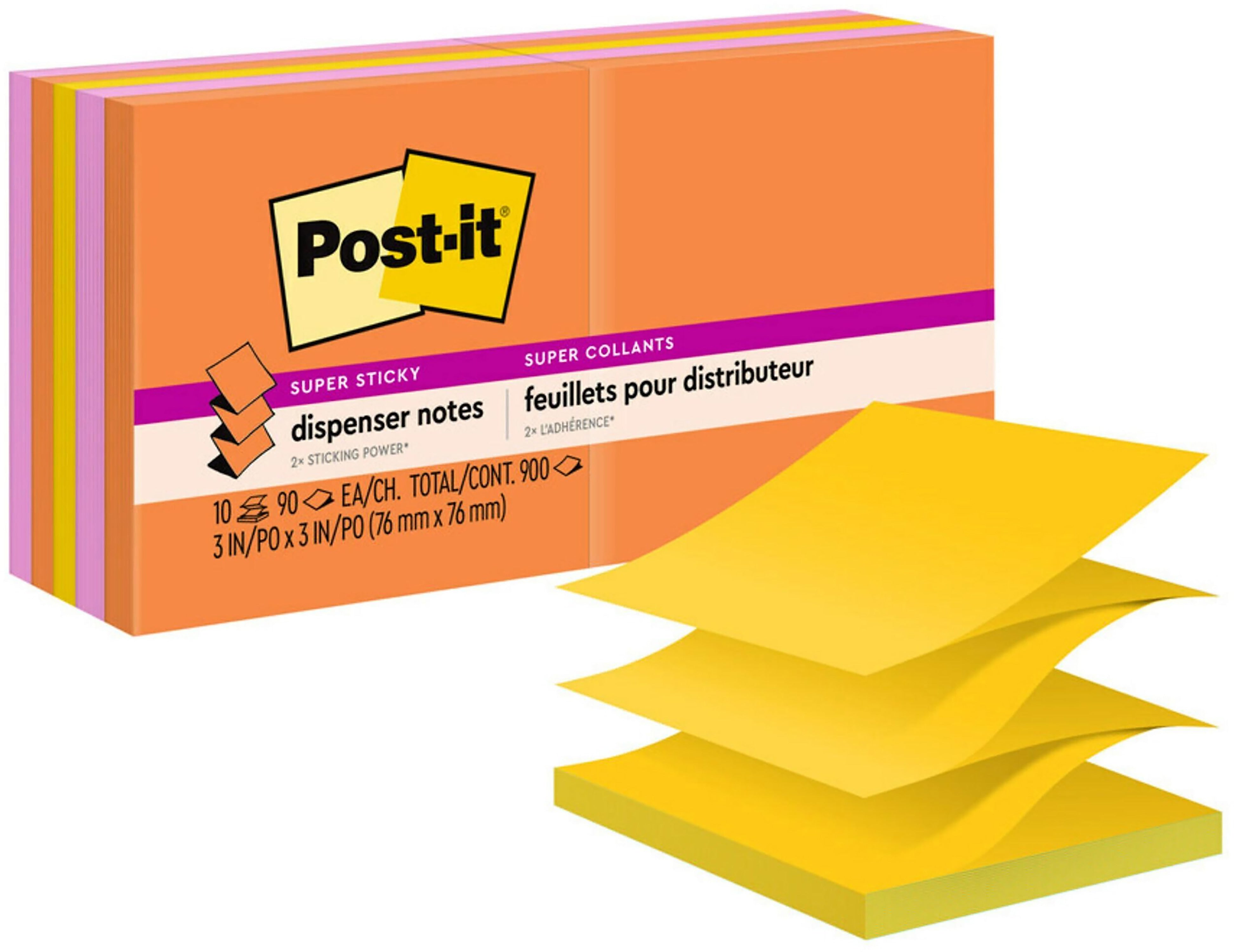 Post-it Super Sticky Pop-up Notes, 3