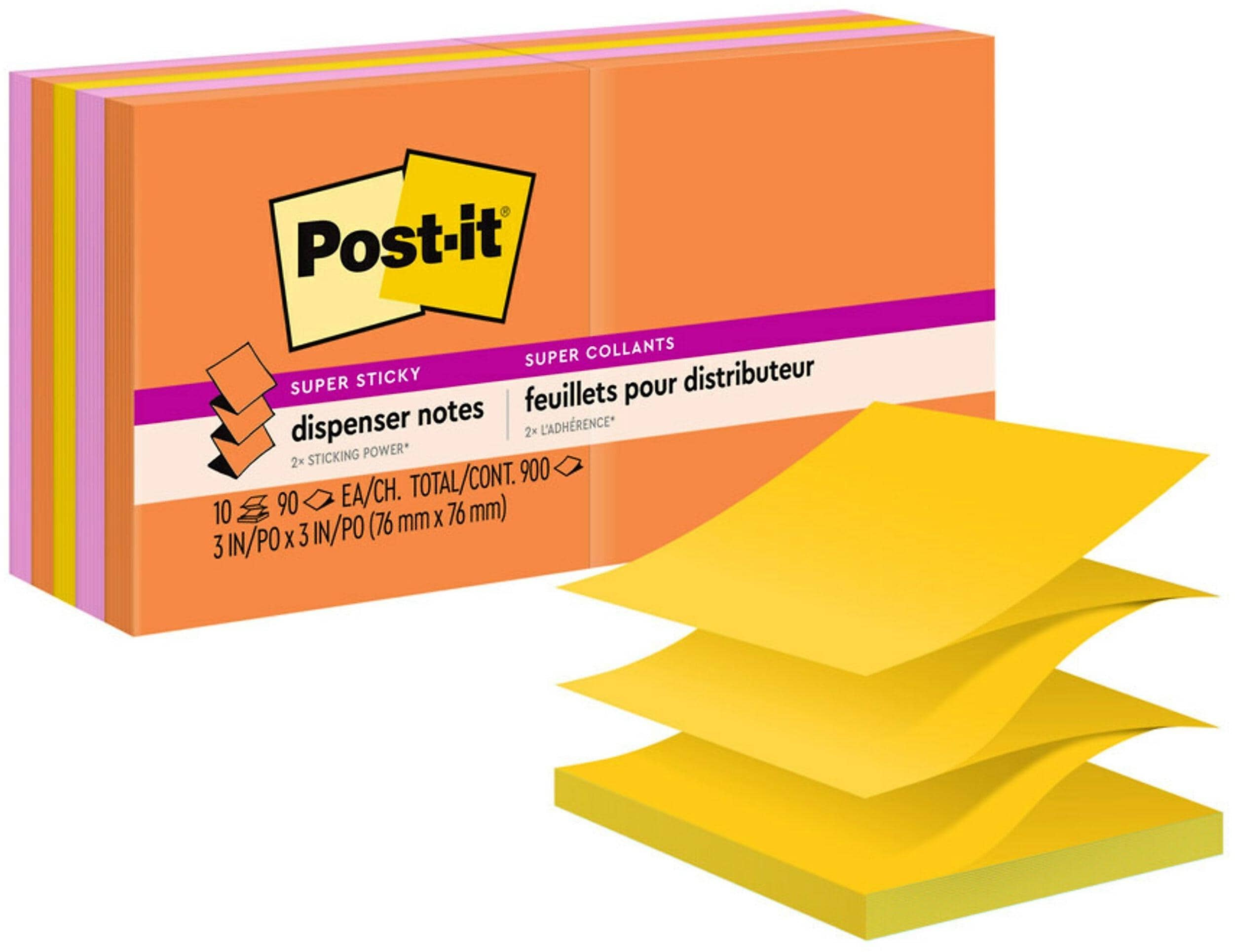 Post-it Super Sticky Pop-up Notes, 3