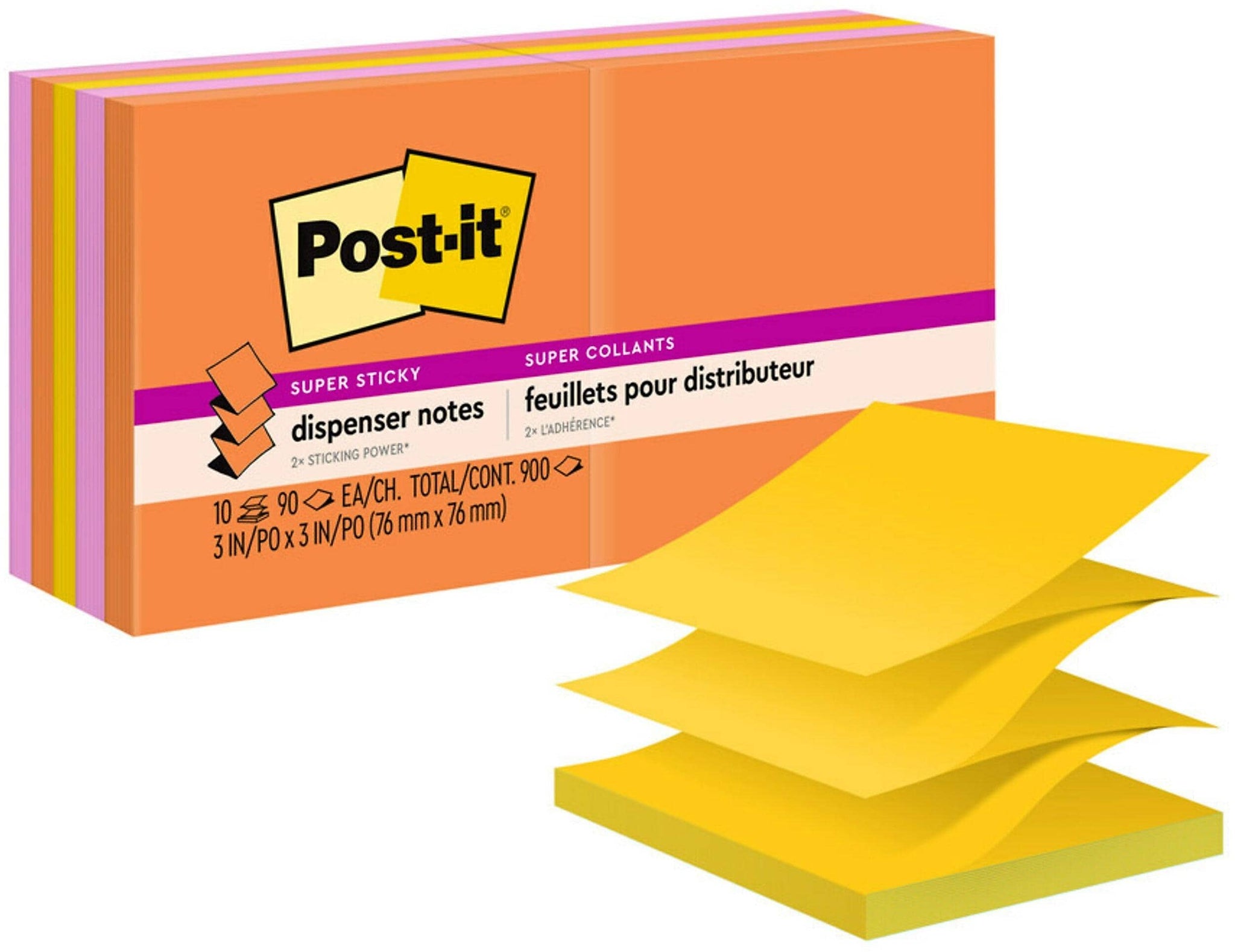 Post-it Super Sticky Pop-up Notes, 3