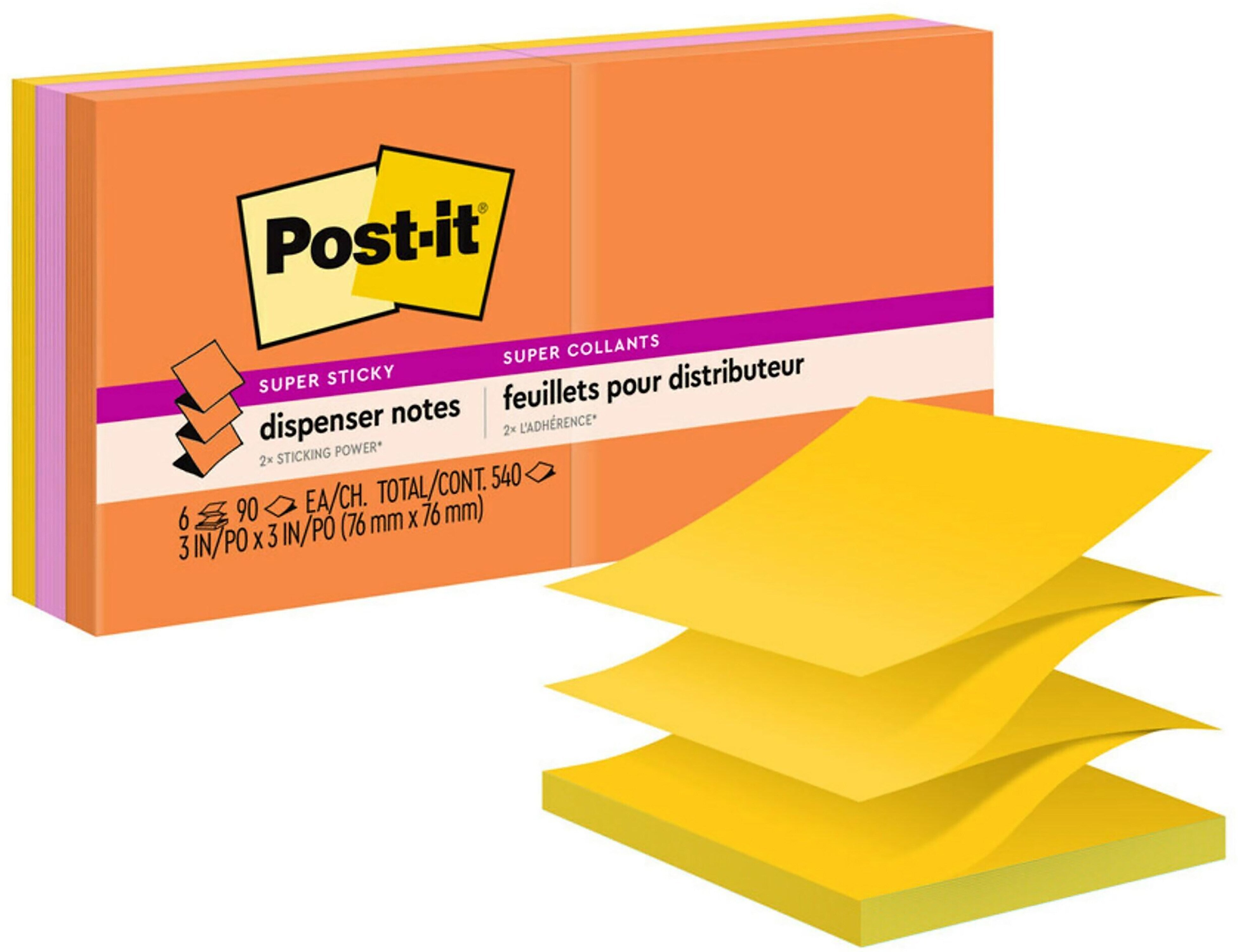 Post-it Super Sticky Pop-up Notes, 3
